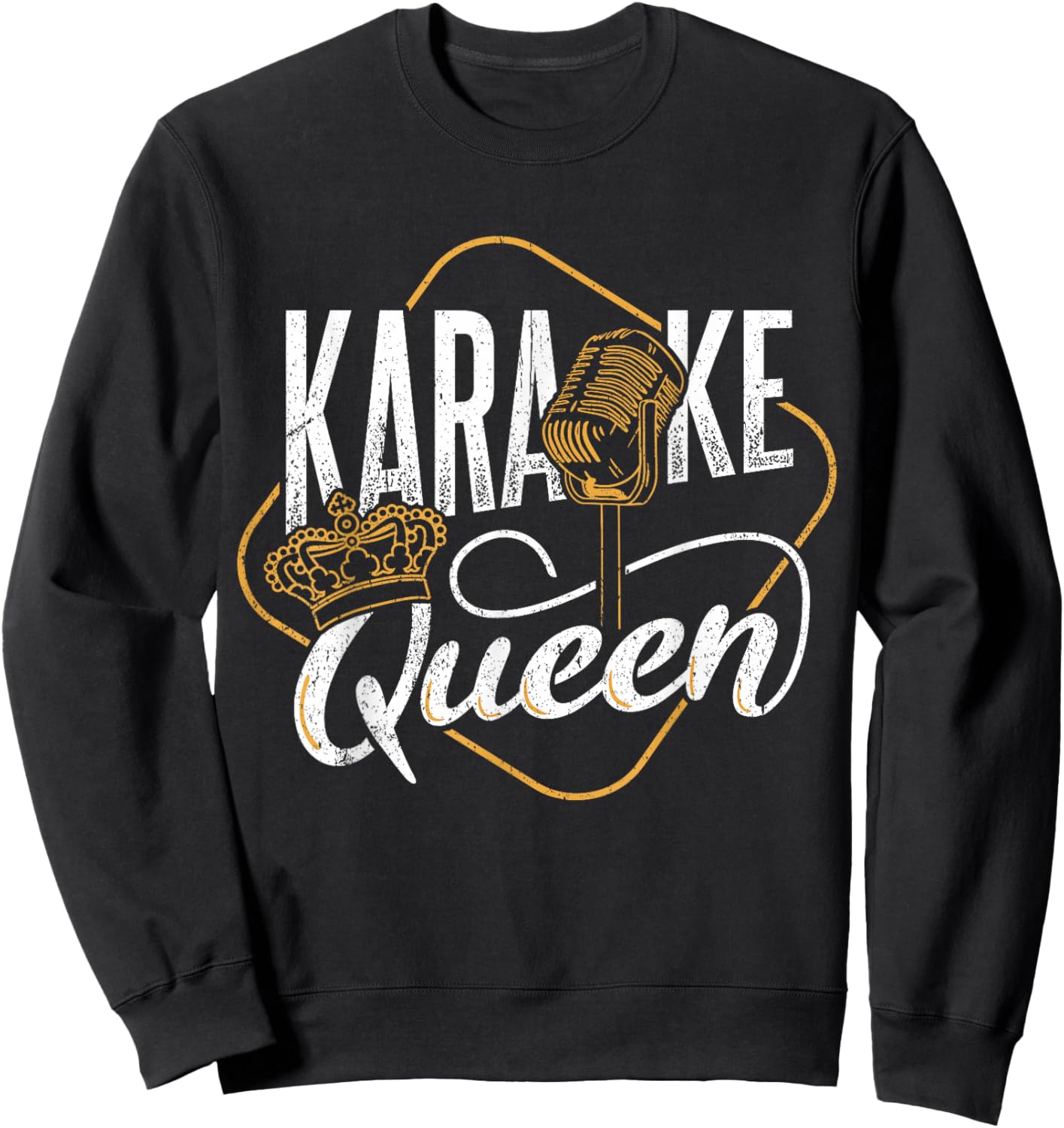 Karaoke queen - rapper singing microphone sounds singsong Sweatshirt - Sweatshirt | Black
