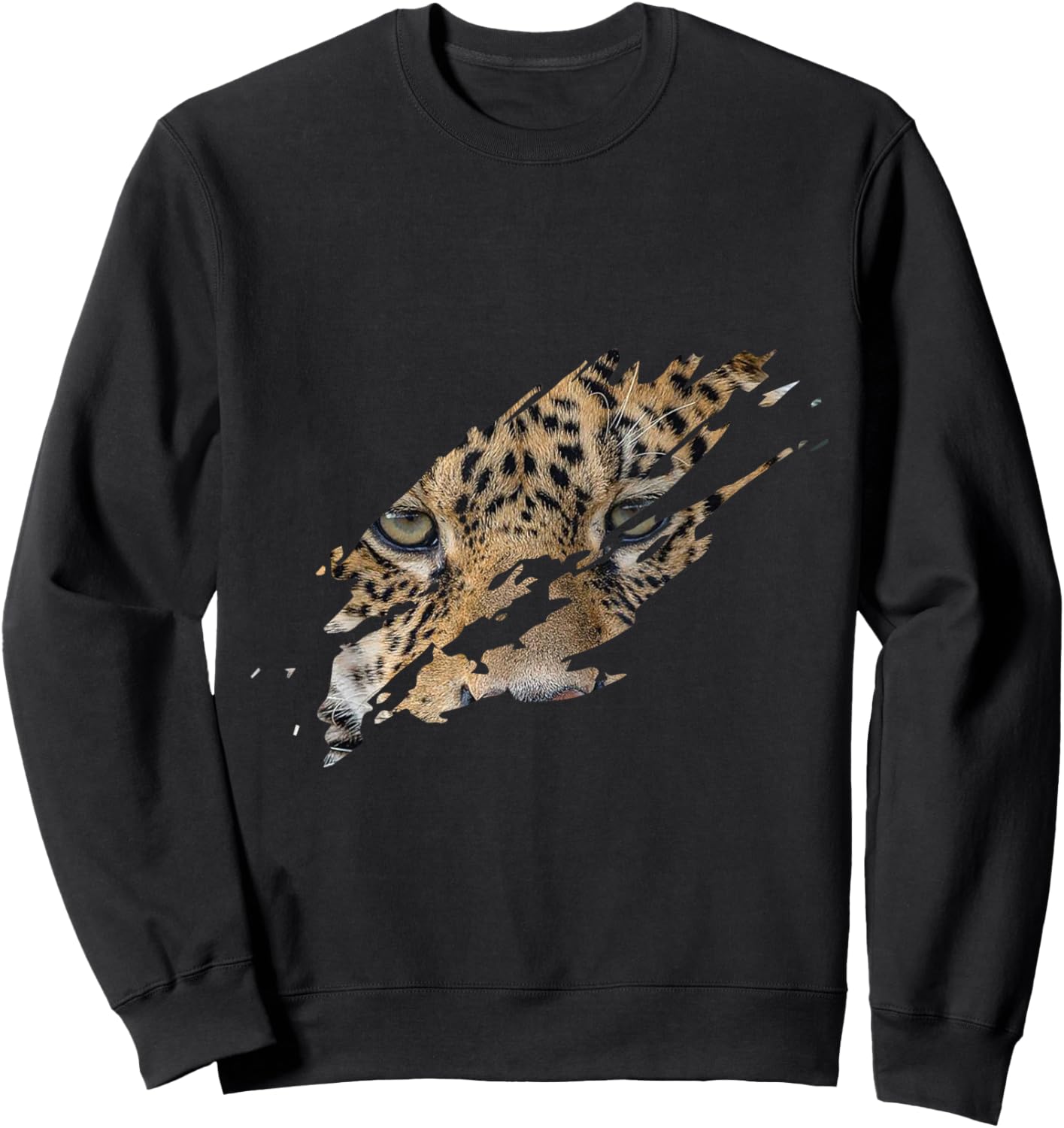 Jaguar Predatory Cat America Silhouette Jaguar Claws Design Men Women Sweatshirt - Sweatshirt | Black