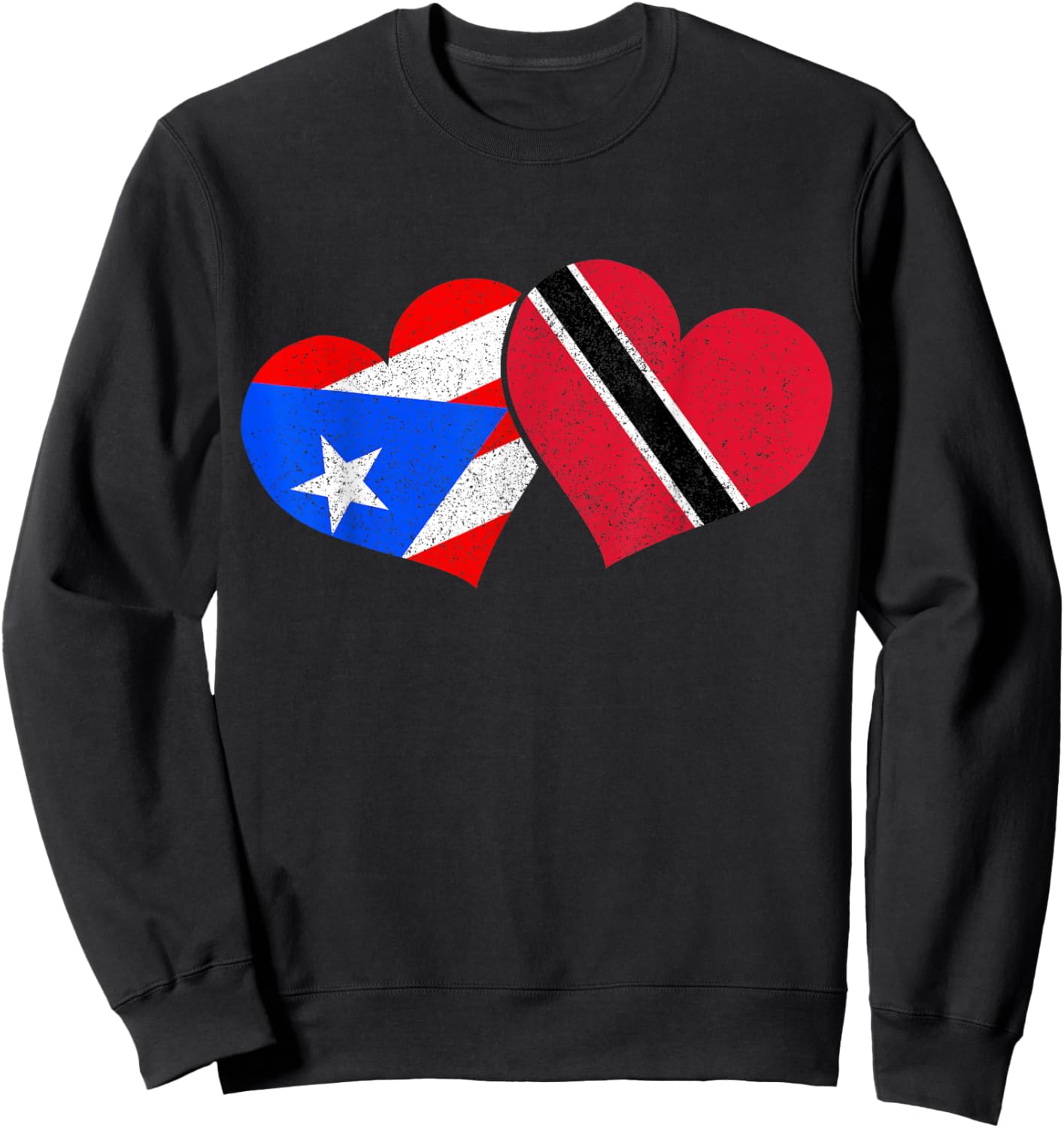 Trinidad & Tobago Puerto Rico Heritage Trinidadian Flag Sweatshirt - Sweatshirt | Black