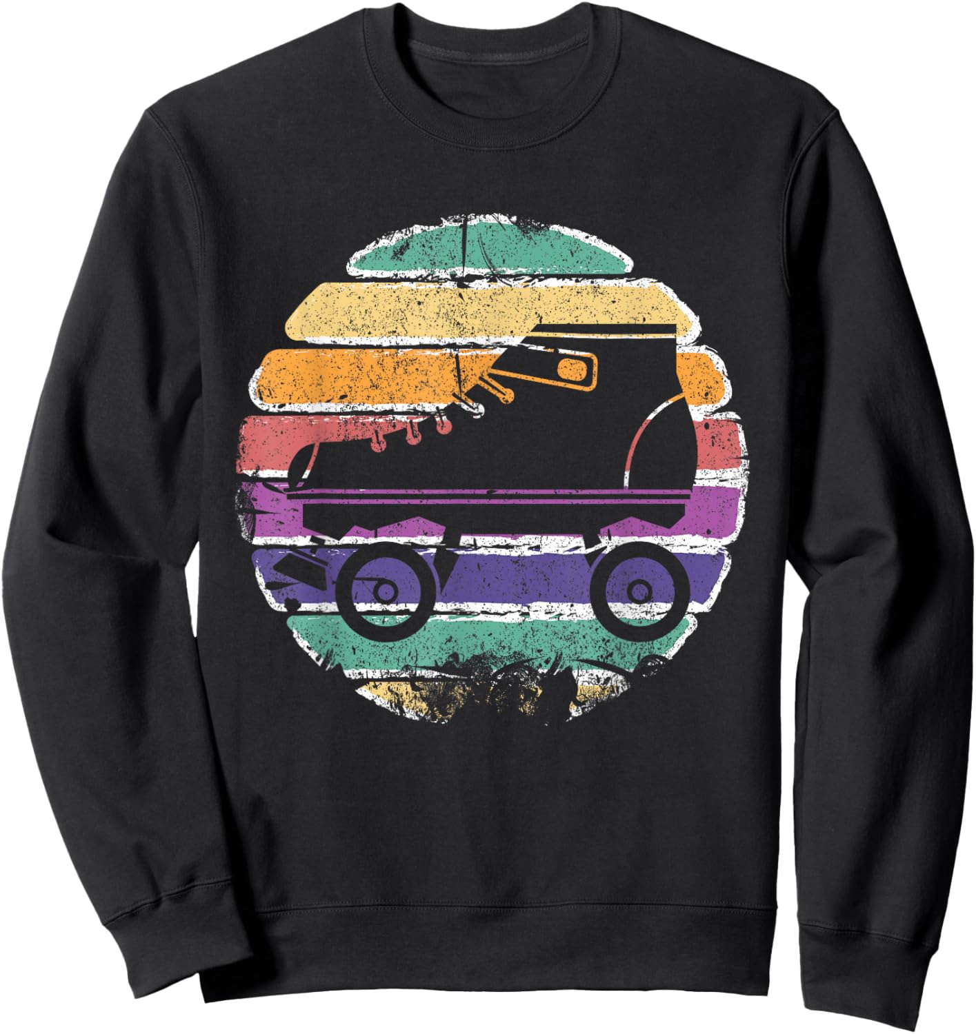 Retro Roller Skates - Vintage Roller Skating Sweatshirt - Sweatshirt | Black