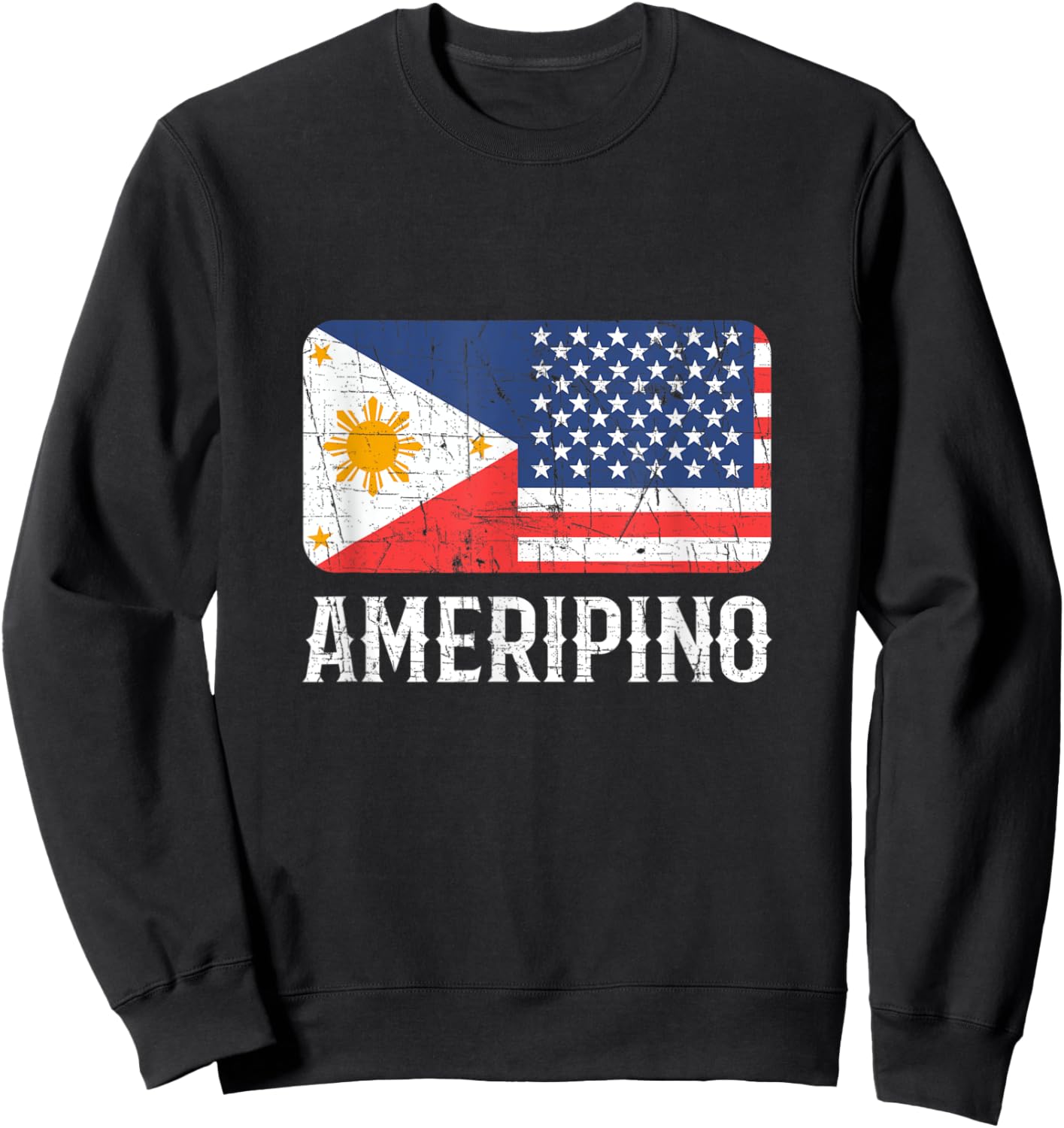 Ameripino Philippines American Filipino Sweatshirt - Sweatshirt | Black