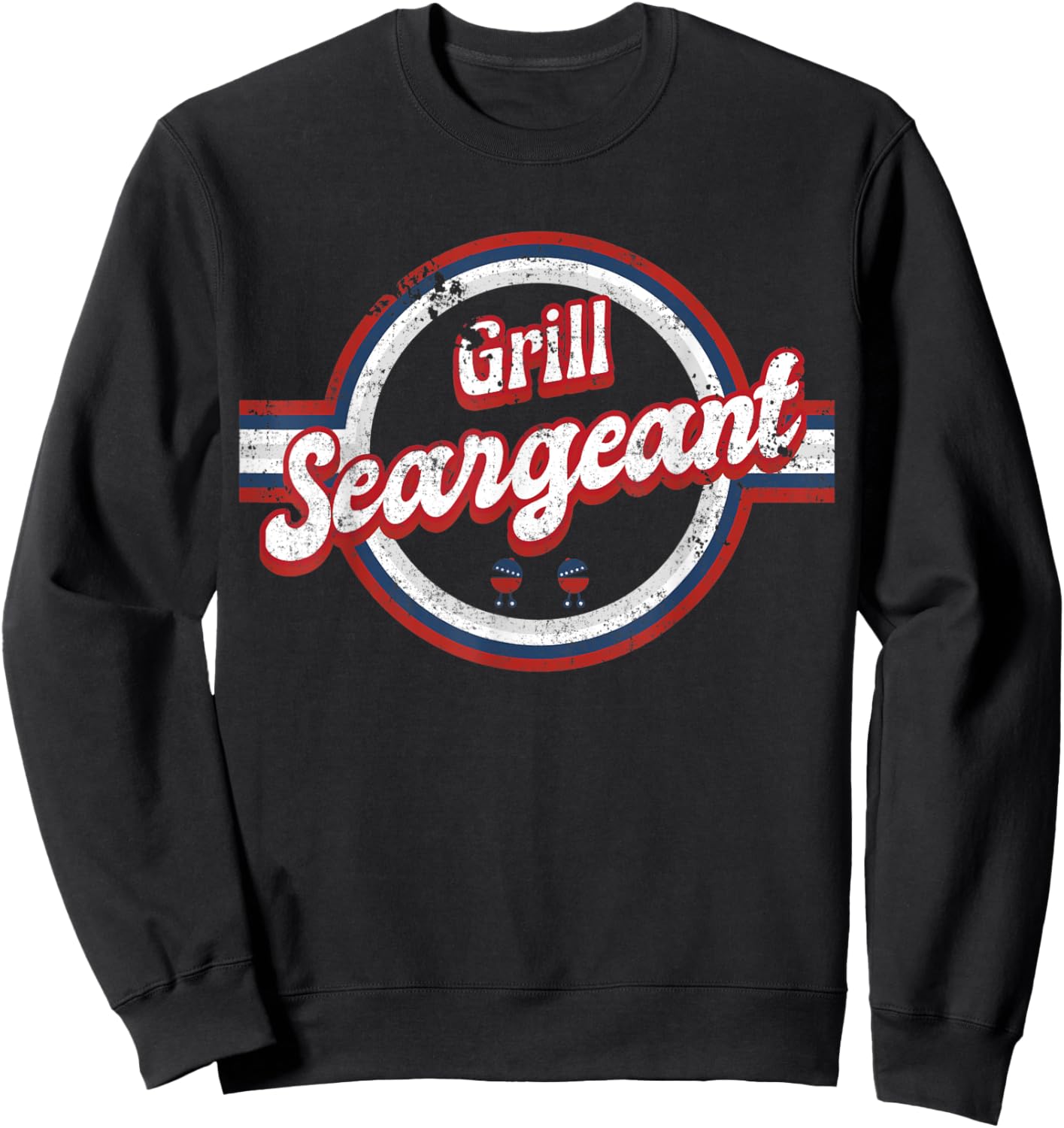 4th of July American Patriotic Grill Seargeant Memorial Day Sweatshirt - Sweatshirt | Black