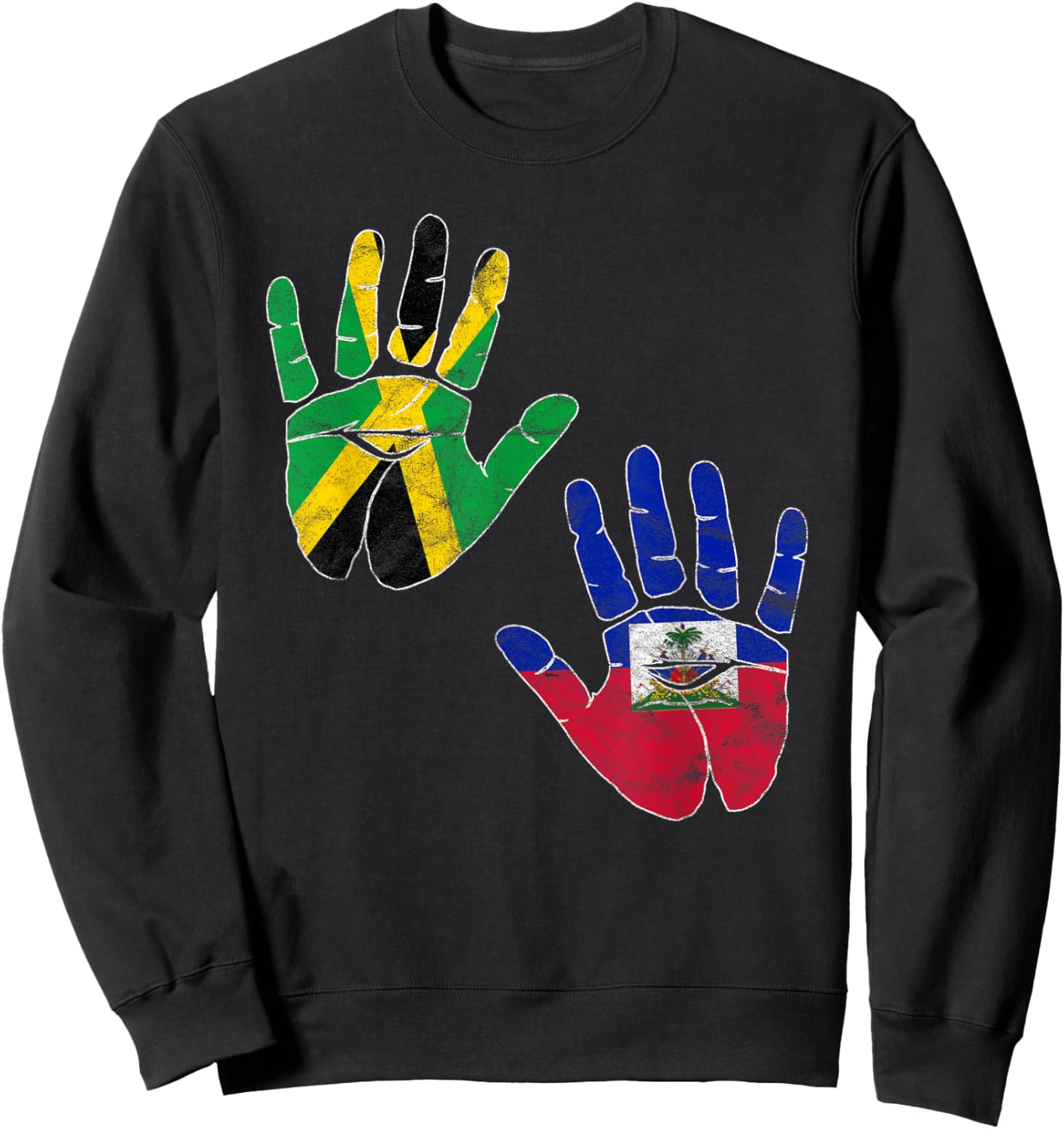 Haiti Haitian America Jamaica Caribbean Combo Mixed Kids Sweatshirt - Sweatshirt | Black