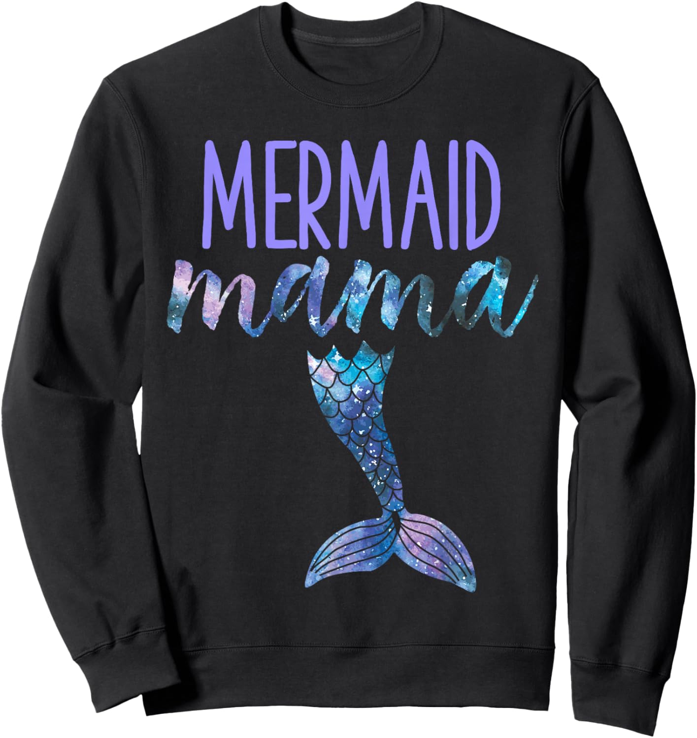 Mermaid Mama Cute Funny Matching Mermaid Birthday Party Small Sweatshirt - Sweatshirt | Black