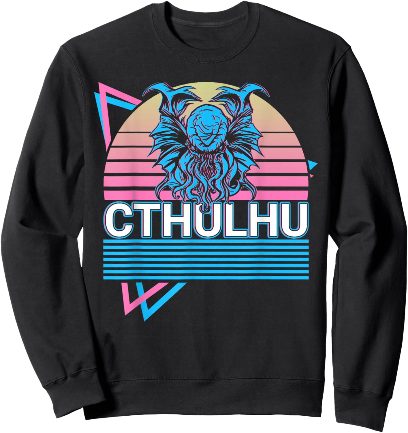 Cthulhu Horror Necronomicon Monster Lovecraftian Retro Sweatshirt - Sweatshirt | Black