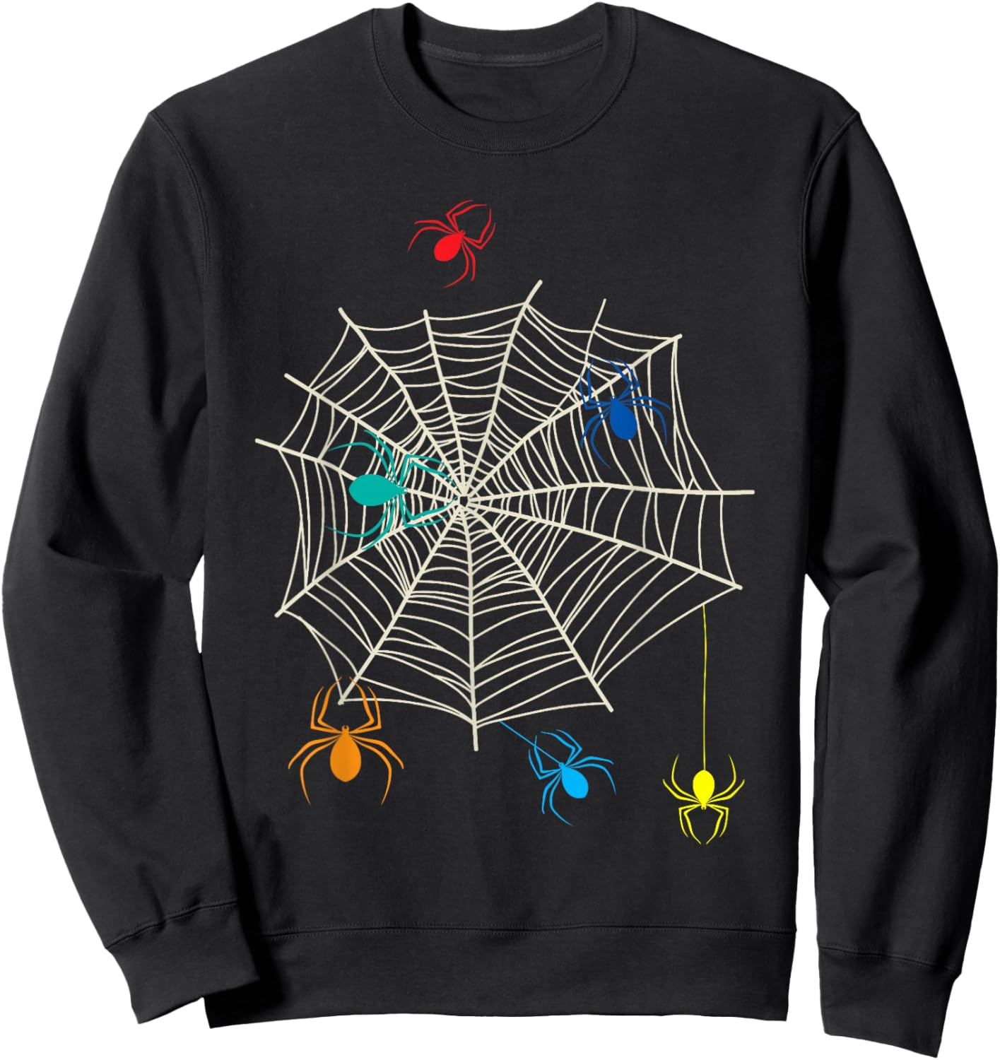 Spider Web Arachnophile Spider Lover Insect Cobweb Sweatshirt - Sweatshirt | Black