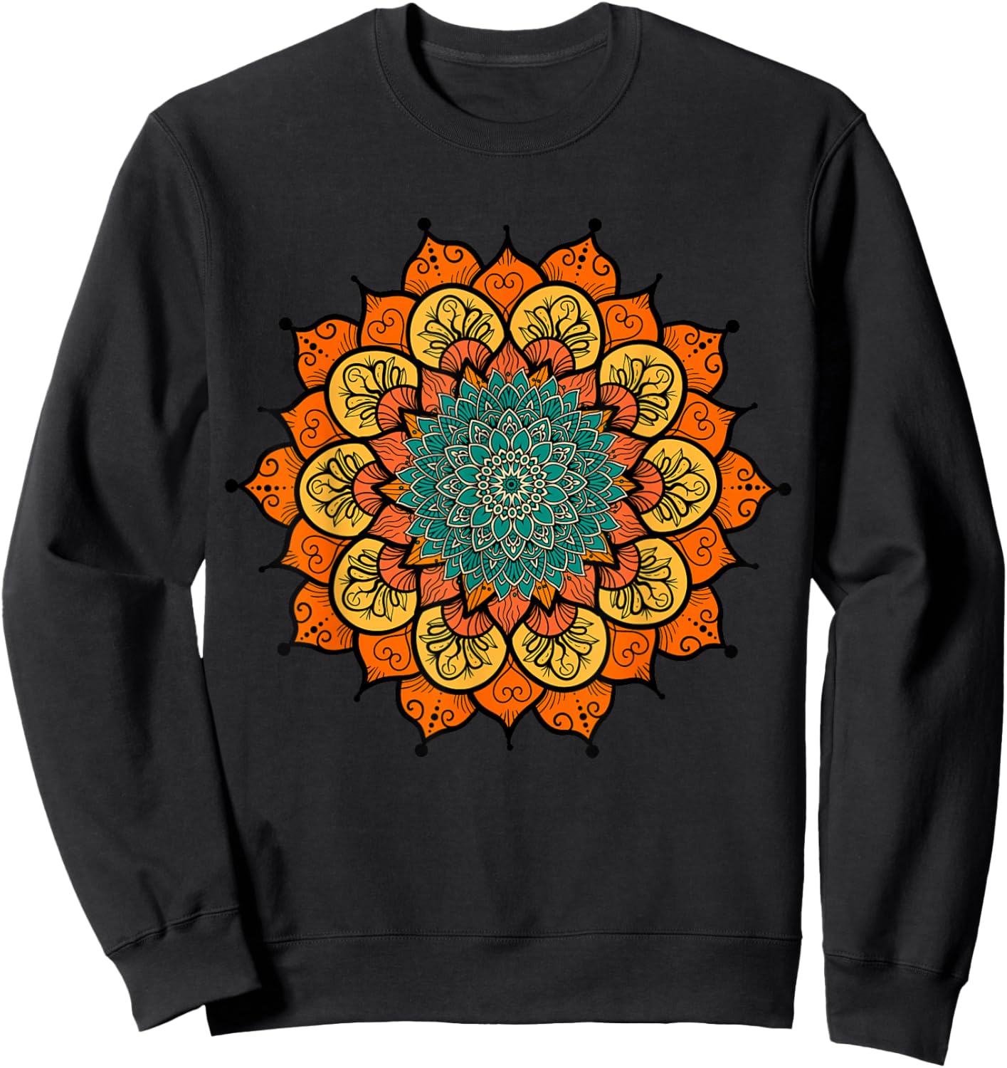 Kaleidoscope Color Patterns Sweatshirt - Sweatshirt | Black