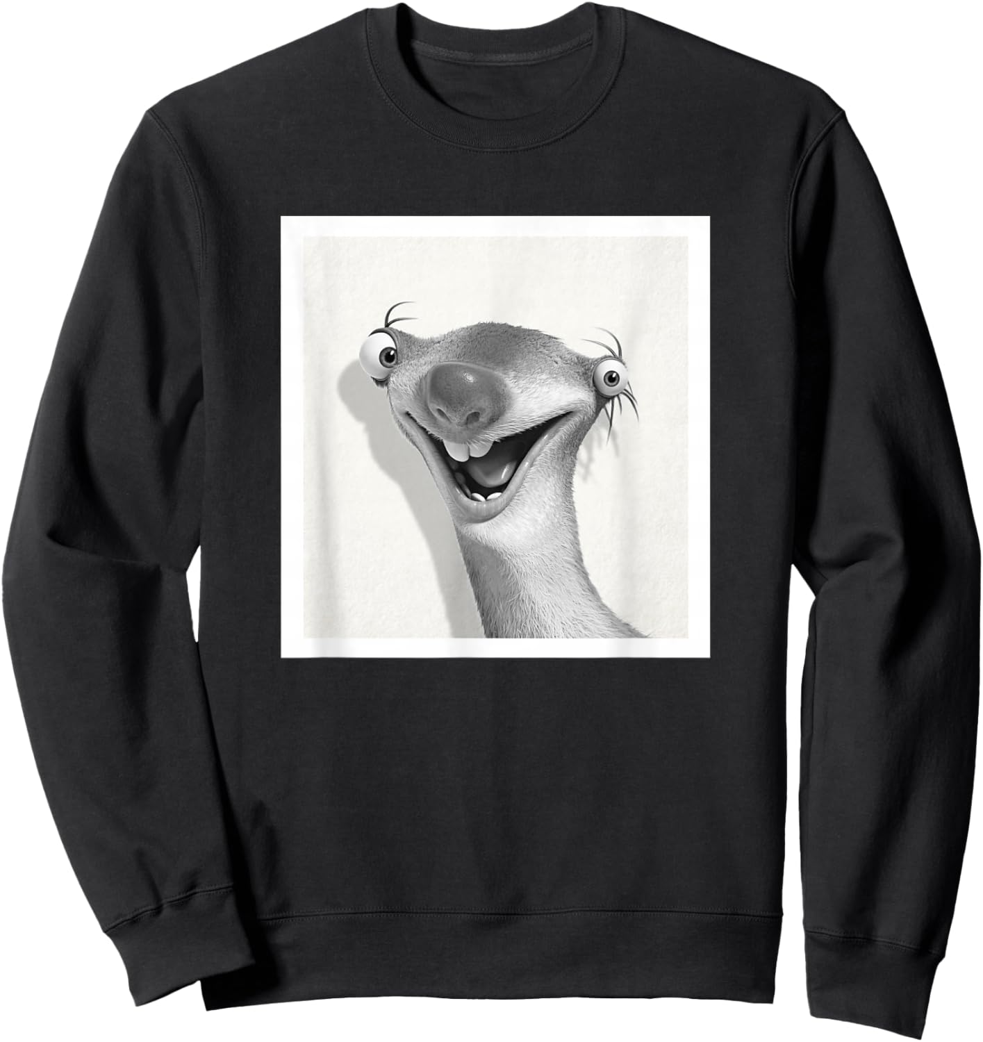 Ice Age Sid The Sloth Photo Booth Portrait Sweatshirt - Sweatshirt | Black
