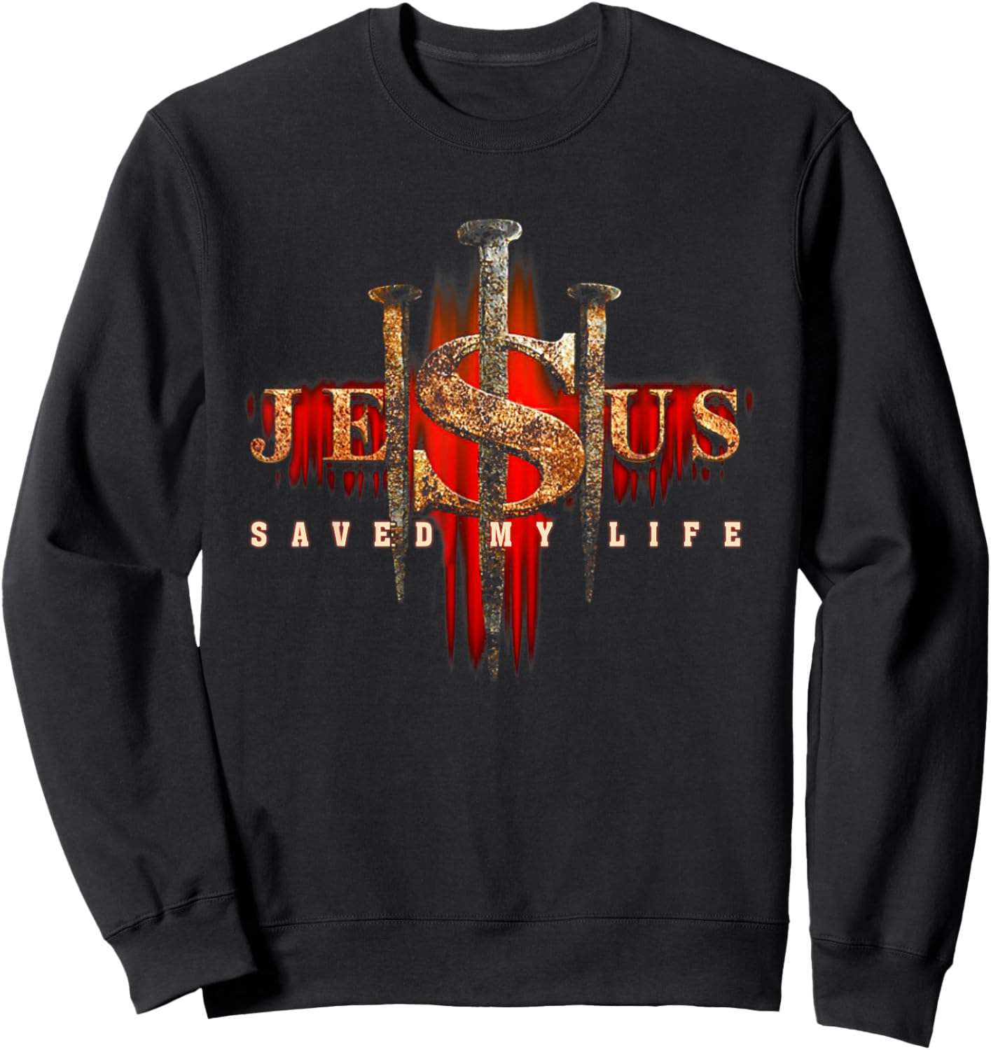 Christian Jesus Saved My Life Women Men Sweatshirt - Sweatshirt | Black
