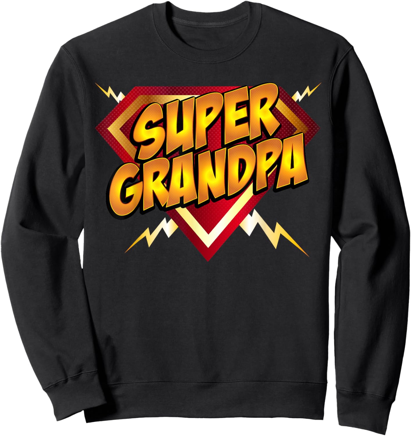 Super Grandpa Superhero Grandfather Father's Day Sweatshirt - Sweatshirt | Black