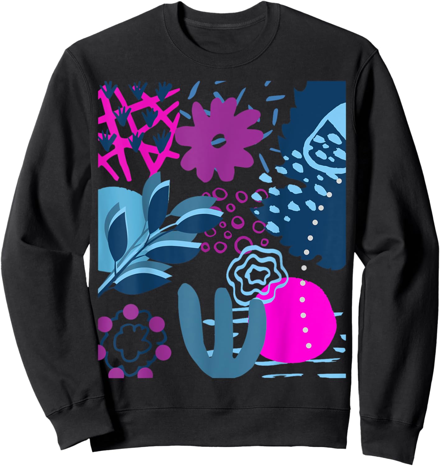 Colorful Flowers Design Shirt - GIFT Sweatshirt - Sweatshirt | Black