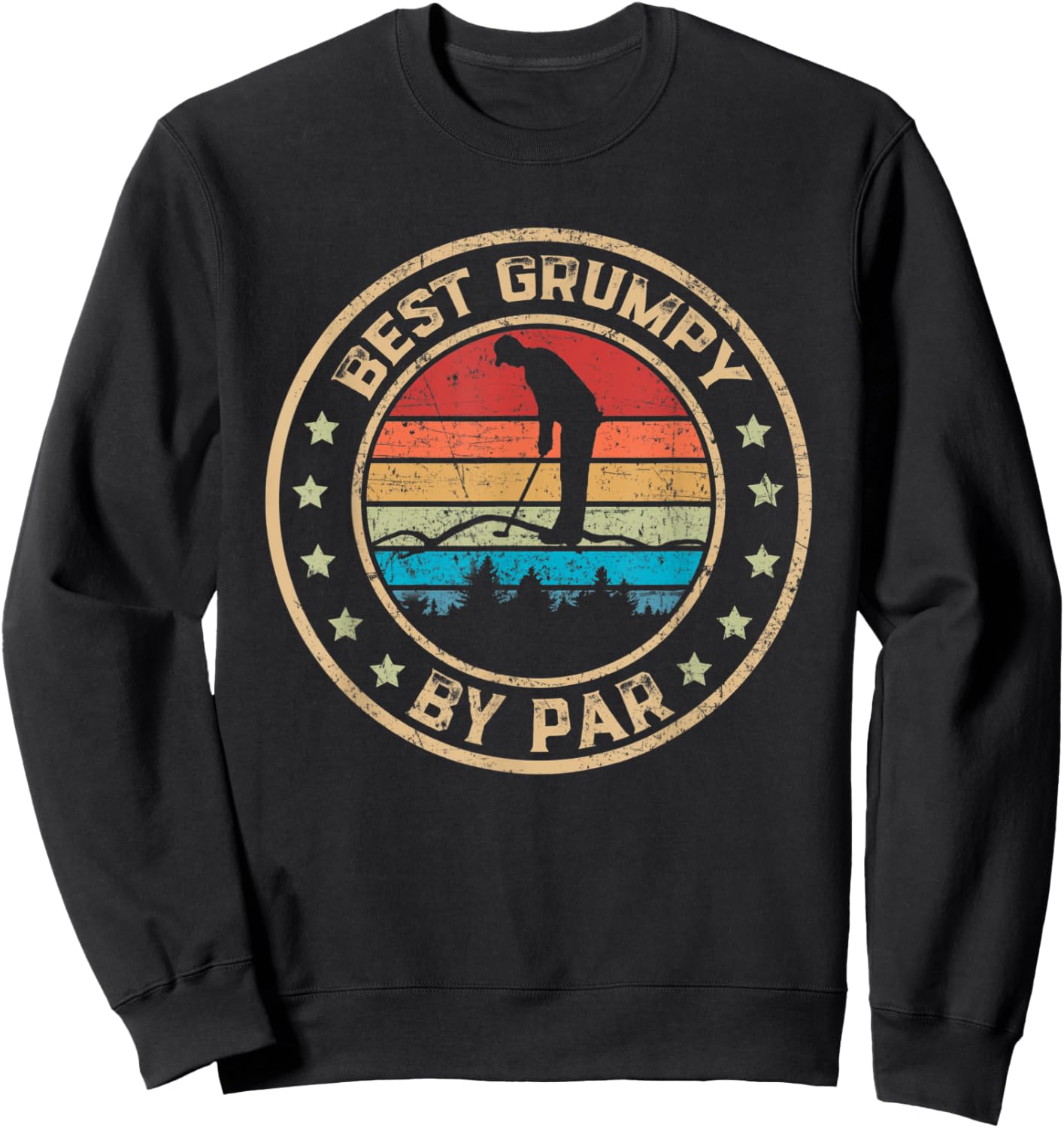 Best Grumpy By Par Father's Day Golf Sweatshirt - Sweatshirt | Black