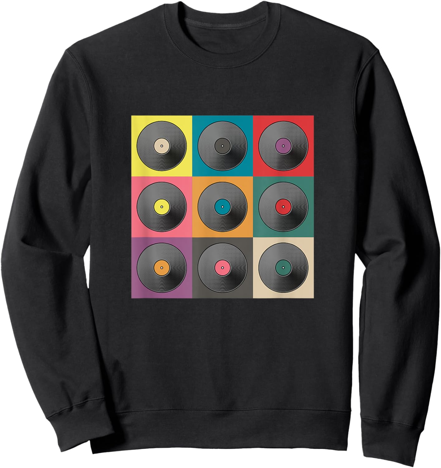 Gallery of LPs. Music, dance, oldies, record collection Sweatshirt - Sweatshirt | Black