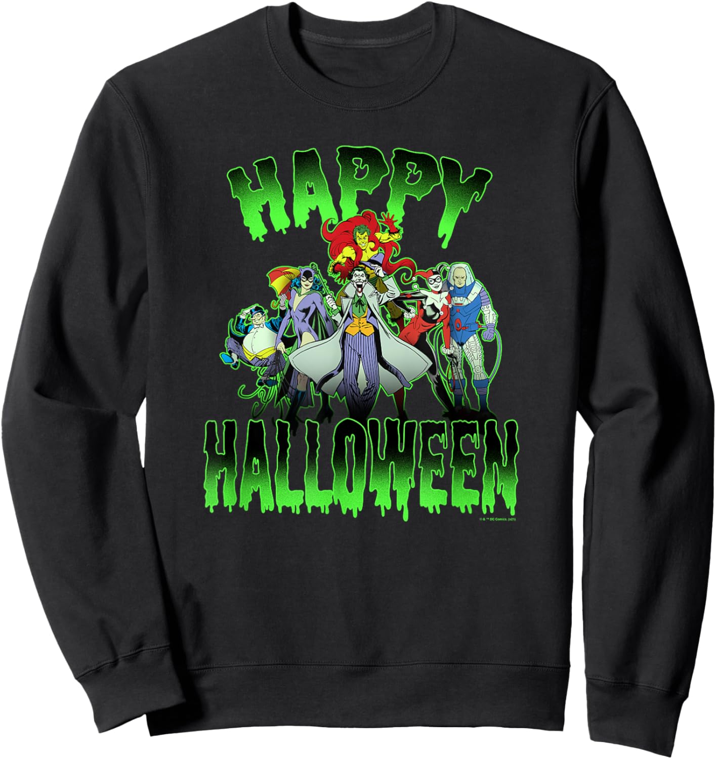 DC Comics Halloween Batman Villain's Group Shot Sweatshirt - Sweatshirt | Black