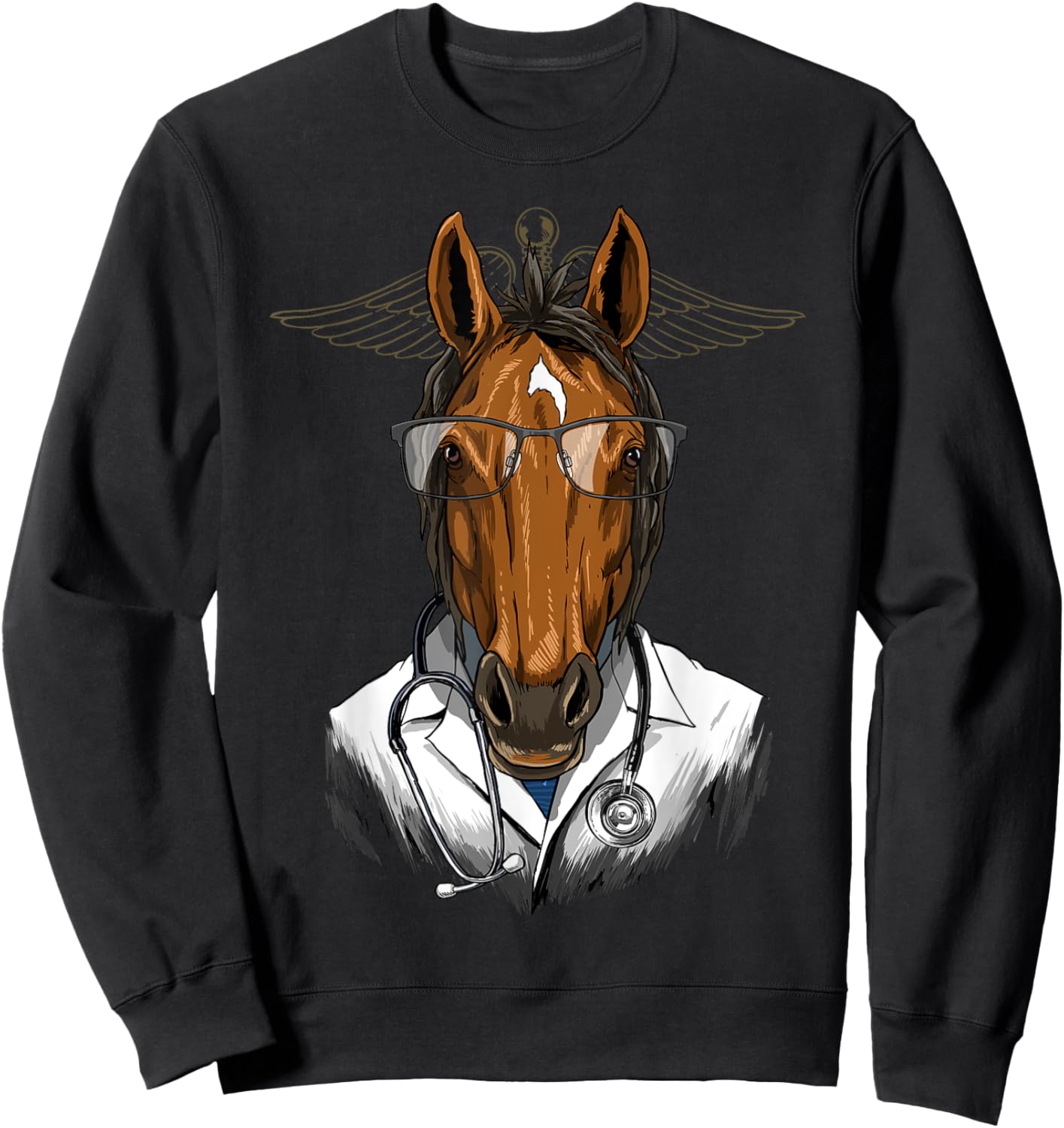 Horse Doctor Vet Veterinarian Animal Lover Sweatshirt - Sweatshirt | Black