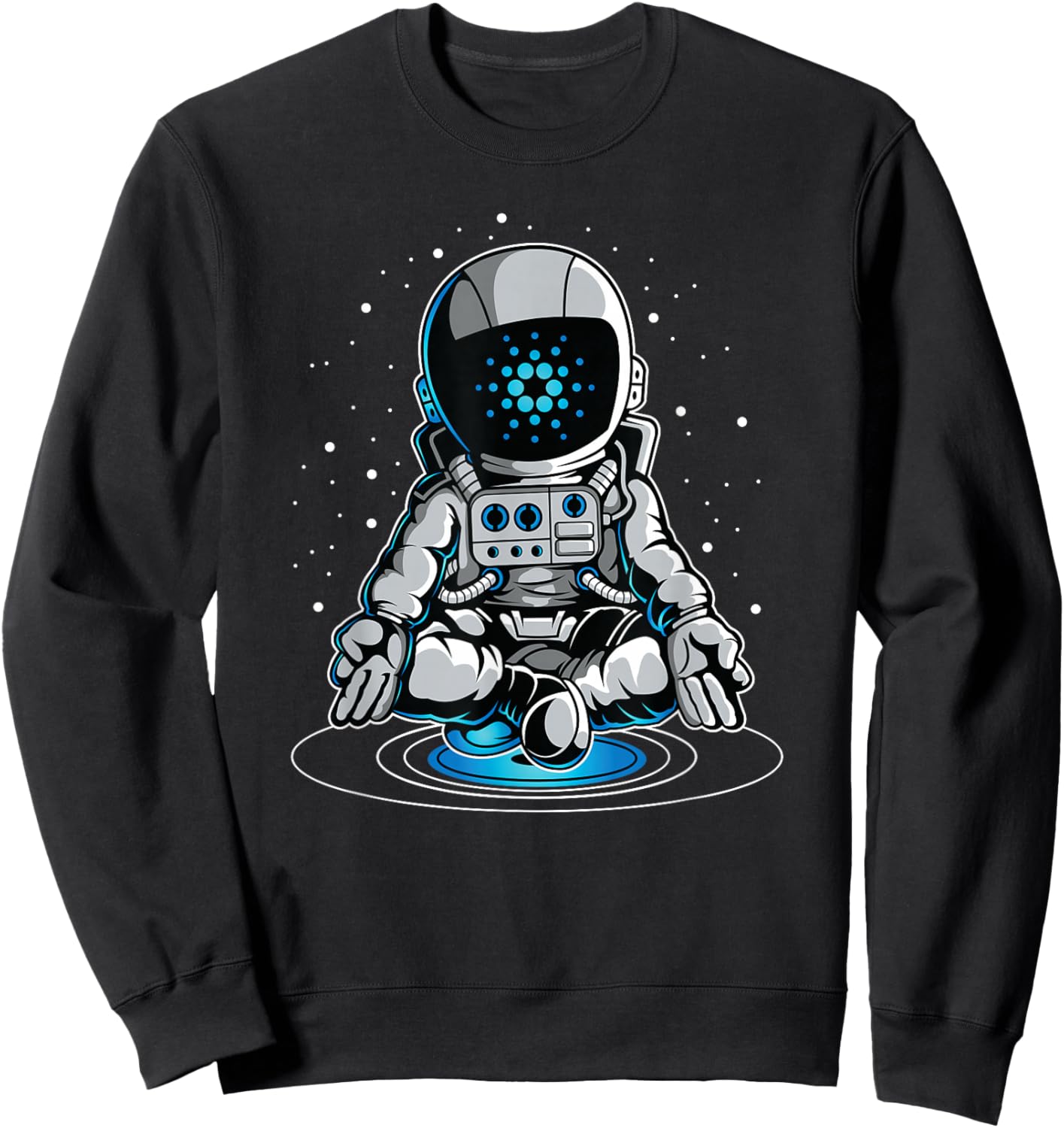 Cool Cardano Space Suite Shirt, ADA Coin Cryptocurrency Sweatshirt - Sweatshirt | Black
