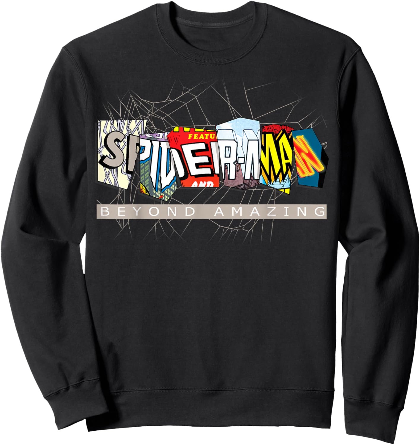 Marvel Spider-Man: Beyond Amazing Multi-Logo Sweatshirt - Sweatshirt | Black