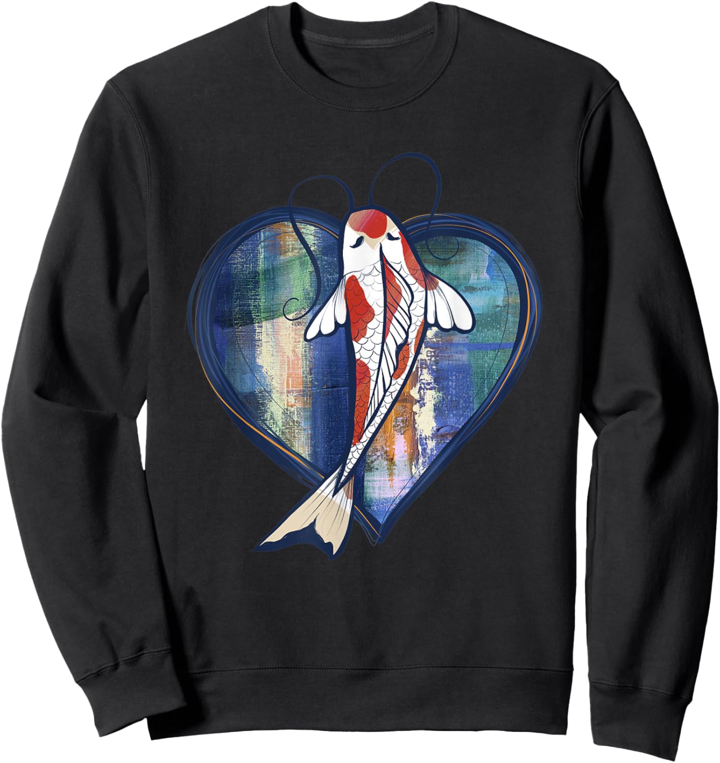 Koi Art Fish Pond designs I love koi Sweatshirt - Sweatshirt | Black