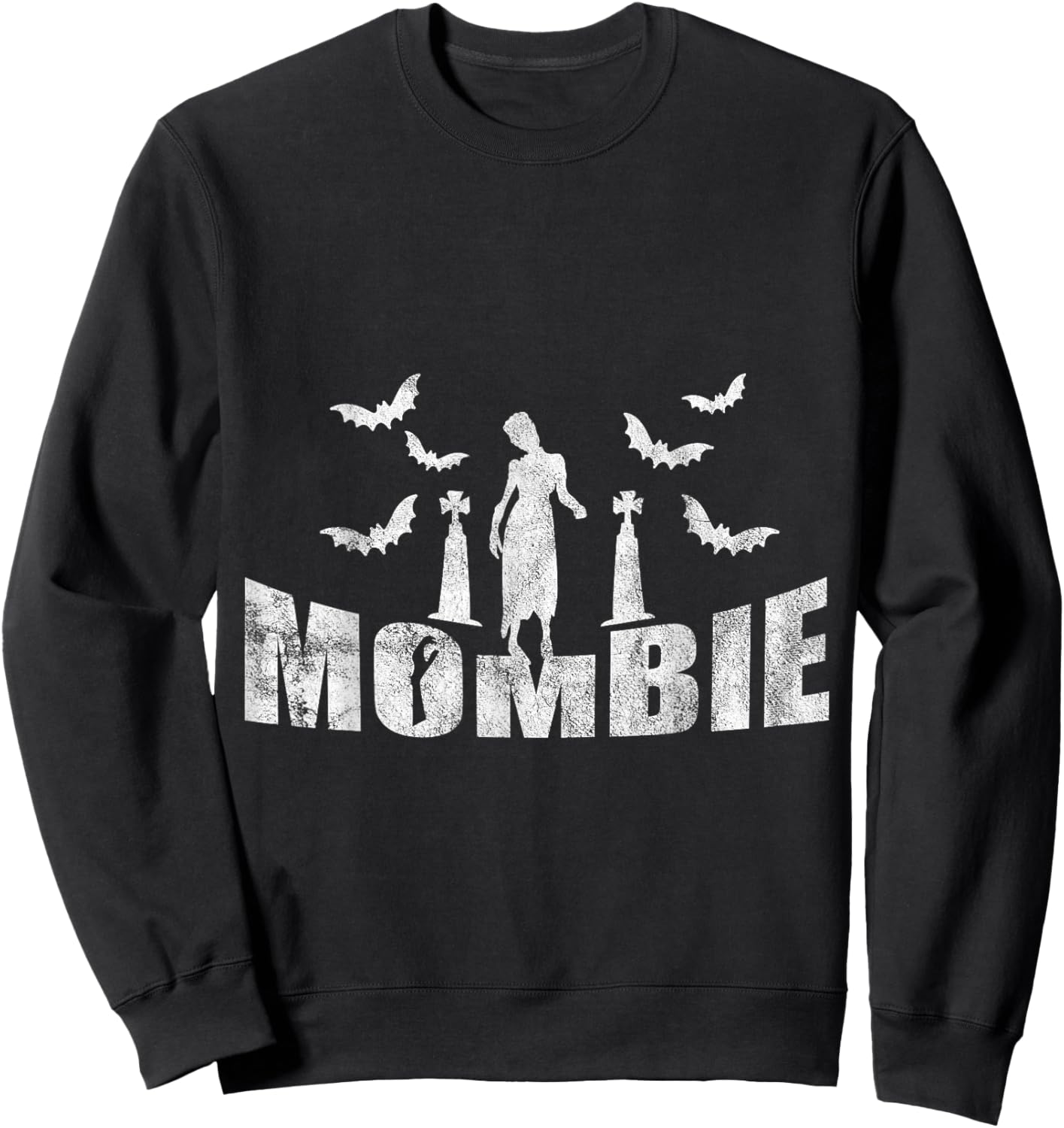 Halloween Mombie Mother Loves Zombie Sweatshirt - Sweatshirt | Black