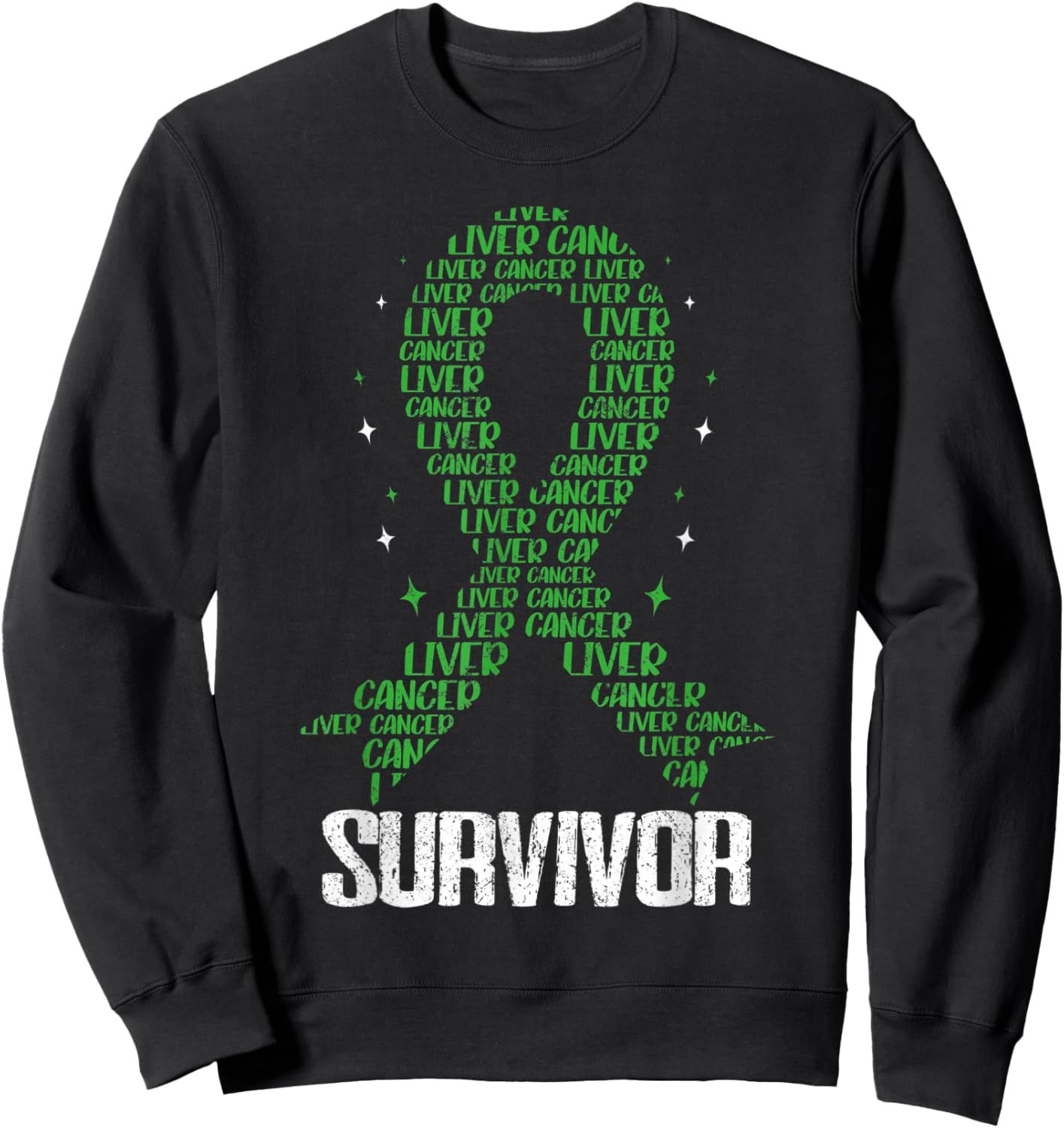 Liver Cancer Awareness Chemo Hepatic Malignancy Sweatshirt - Sweatshirt | Black