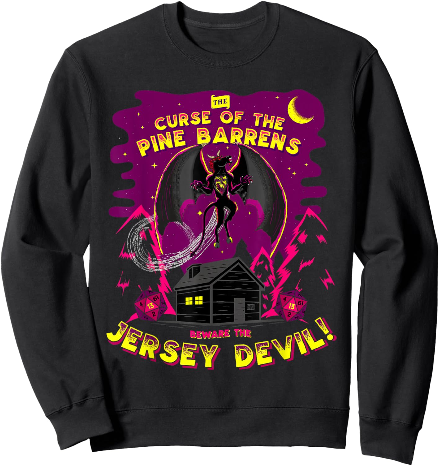 Epic Curse of the Jersey Devil Cryptids of New Jersey Sweatshirt - Sweatshirt | Black