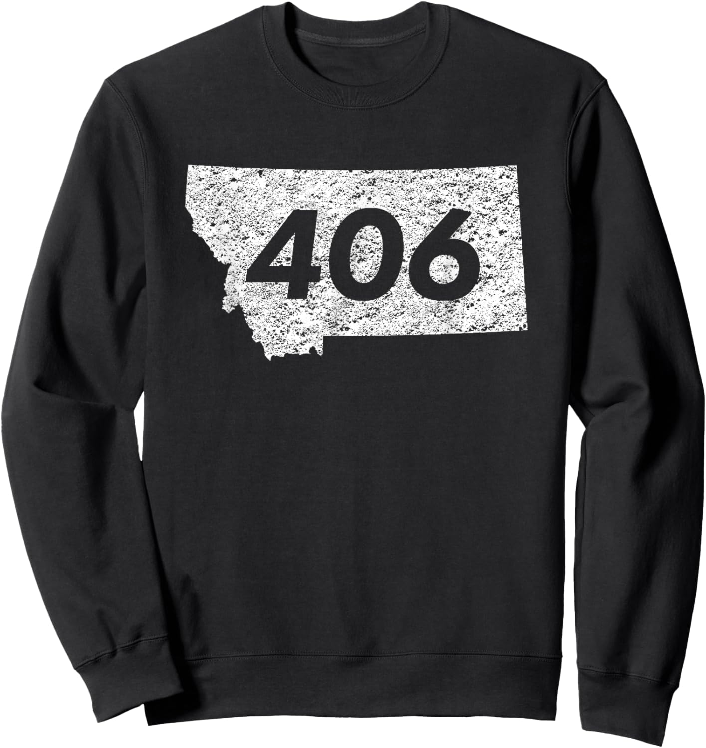The Montana Moose Co Montana Retro Vintage Outdoors Mountain Graphic Design Sweatshirt - Sweatshirt | Black