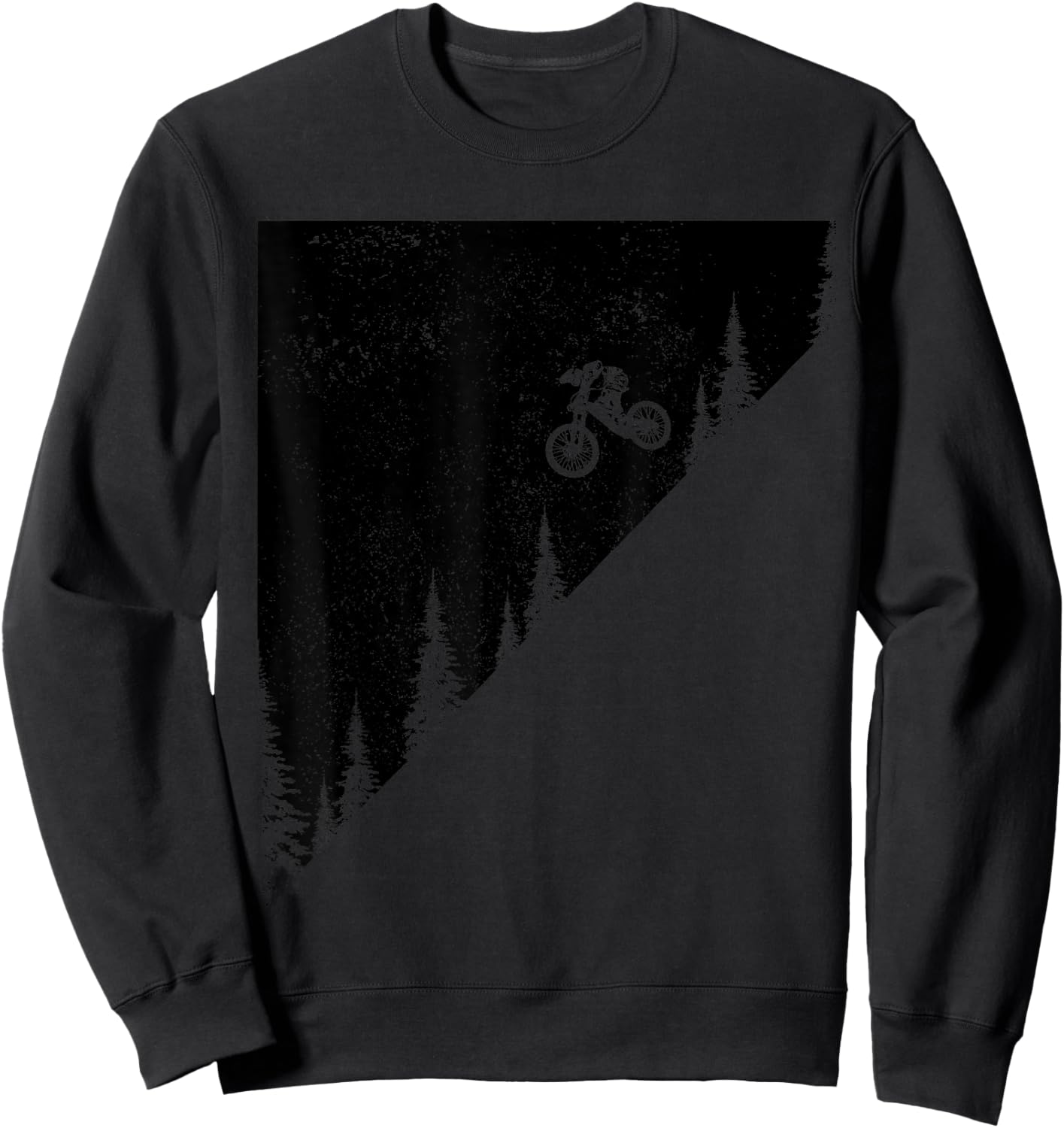 Mountain Bike Downhill MTB Vintage Mountain Biker Biking Sweatshirt - Sweatshirt | Black