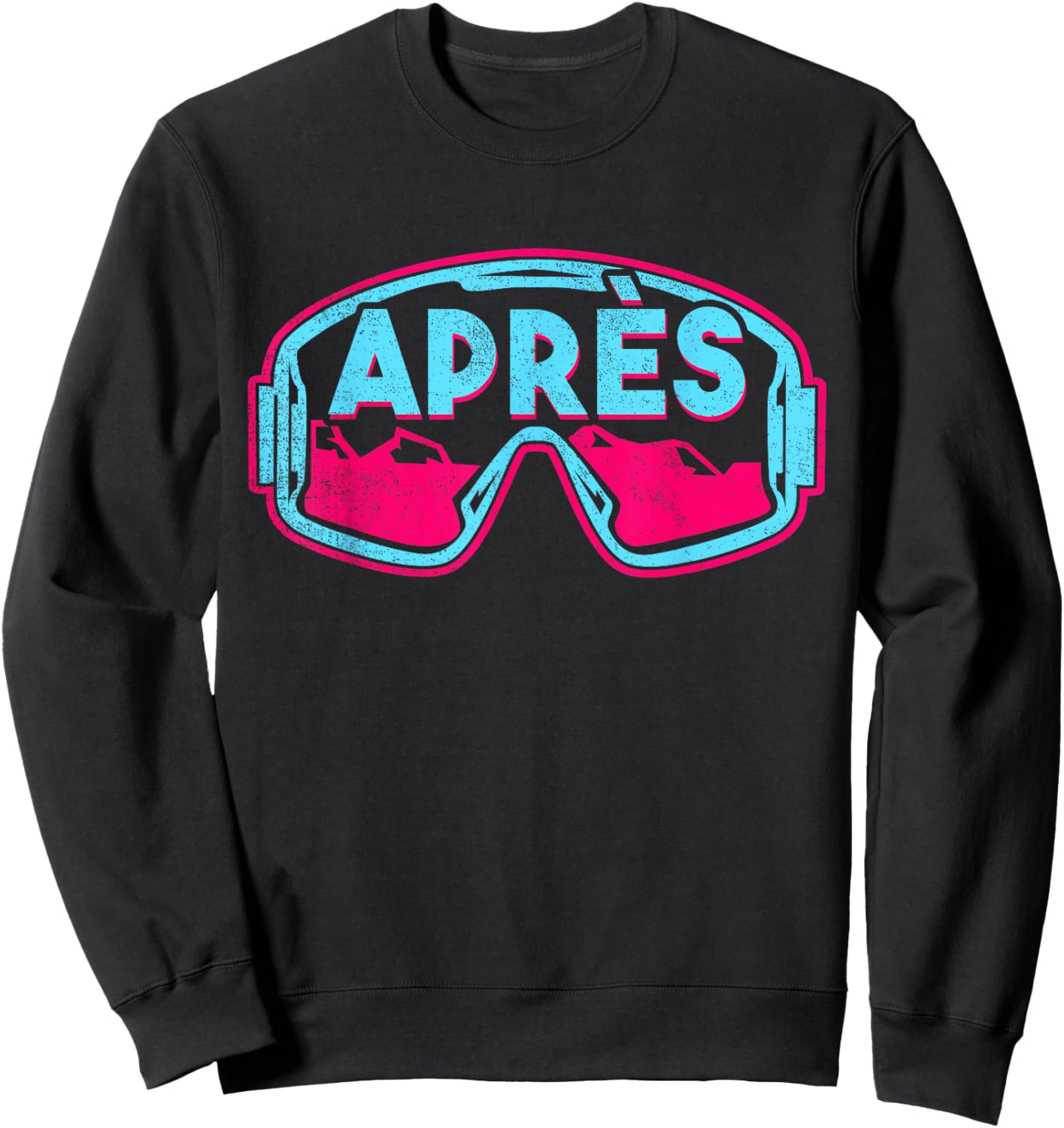 Après, Retro Ski Snowboard Vintage 80s 90s Skiing Outfit Sweatshirt - Sweatshirt | Black