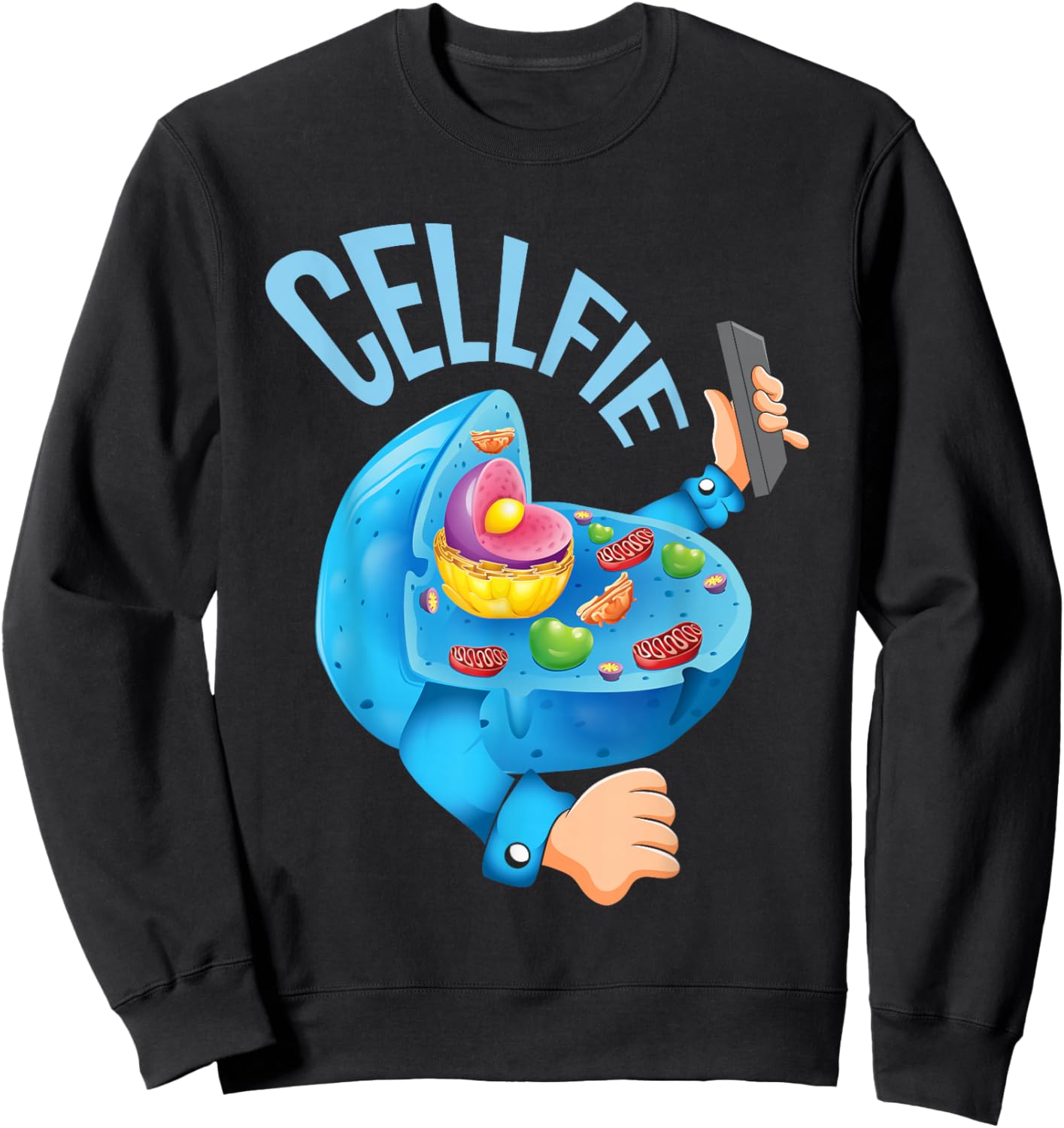 Cellfie - Funny Biologist Biology Student Cell Science Sweatshirt - Sweatshirt | Black