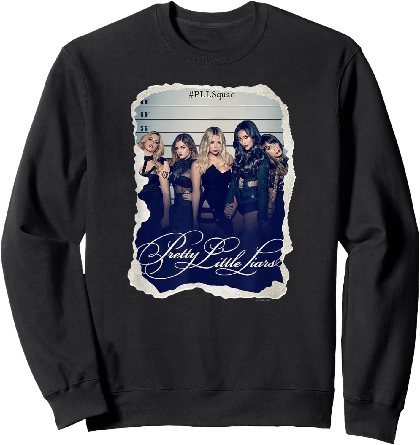 Pretty Little Liars Group Mugshot Torn Photo Sweatshirt - Sweatshirt | Black