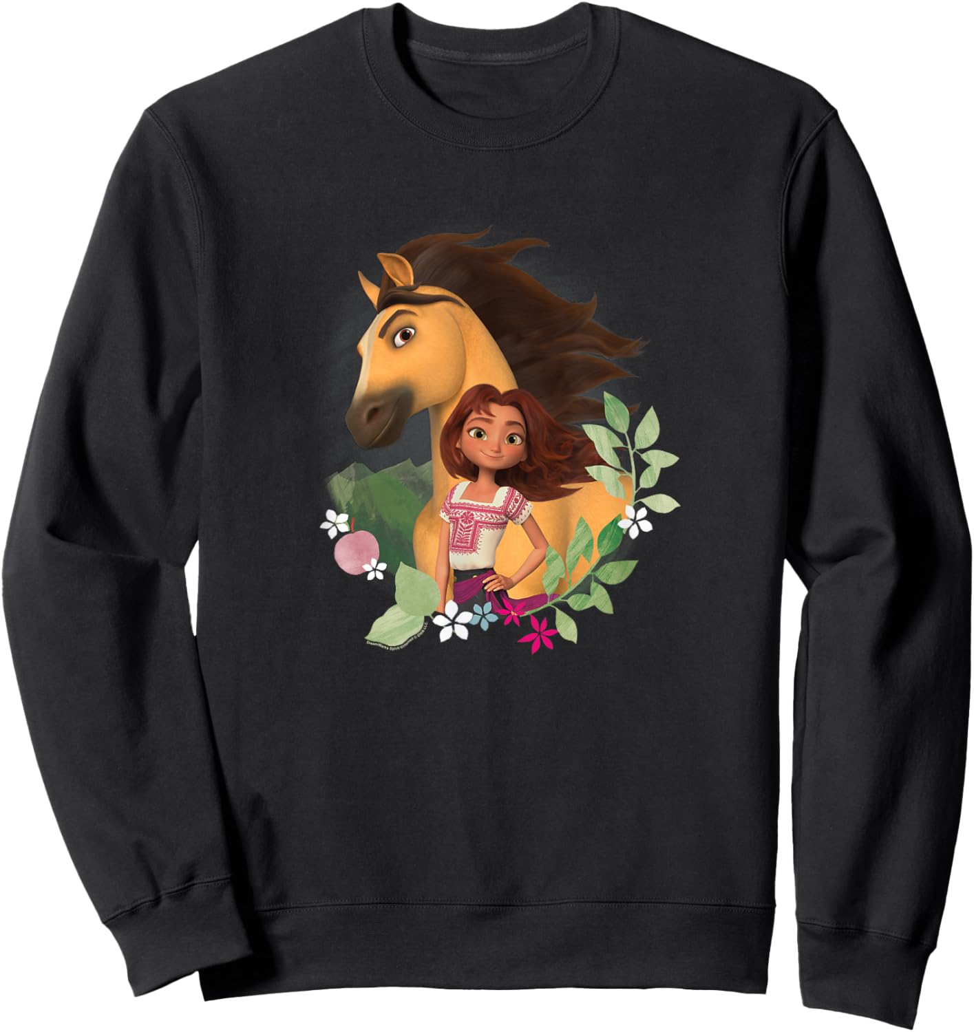 Spirit Untamed - Spirit and Lucky Foliage Sweatshirt - Sweatshirt | Black