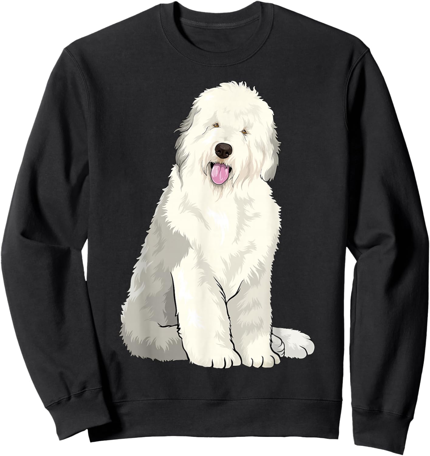 Old English Sheepdog Dog Lover Cute Puppy Sweatshirt - Sweatshirt | Black