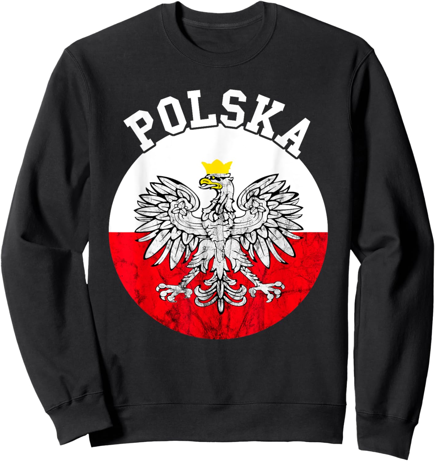 Poland Flag Polish Eagle Polish Pride Polska Polish Roots Sweatshirt - Sweatshirt | Black