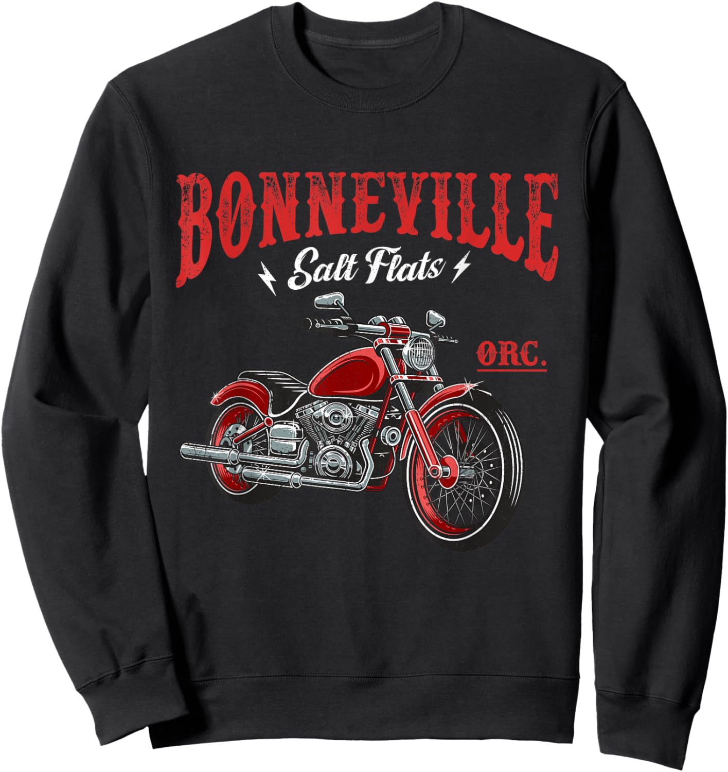 Vintage Motorcycle Racing Bonneville Salt Flats Biker Lover Sweatshirt - Sweatshirt | Black
