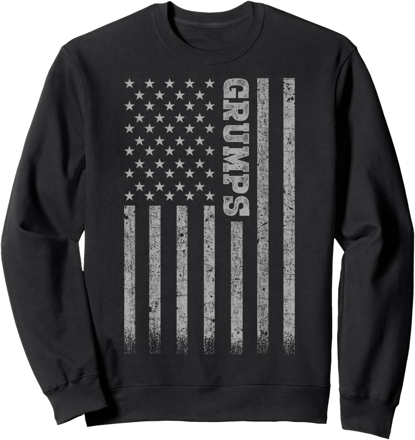 Grumps American Flag Sweatshirt - Sweatshirt | Black