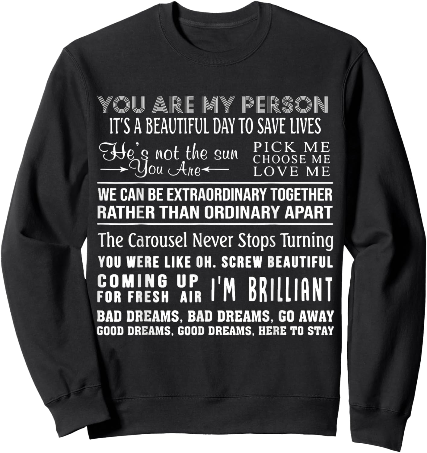 Grey Nurse Doctor It's A Beautiful Day to Save Lives Anatomy Sweatshirt - Sweatshirt | Black