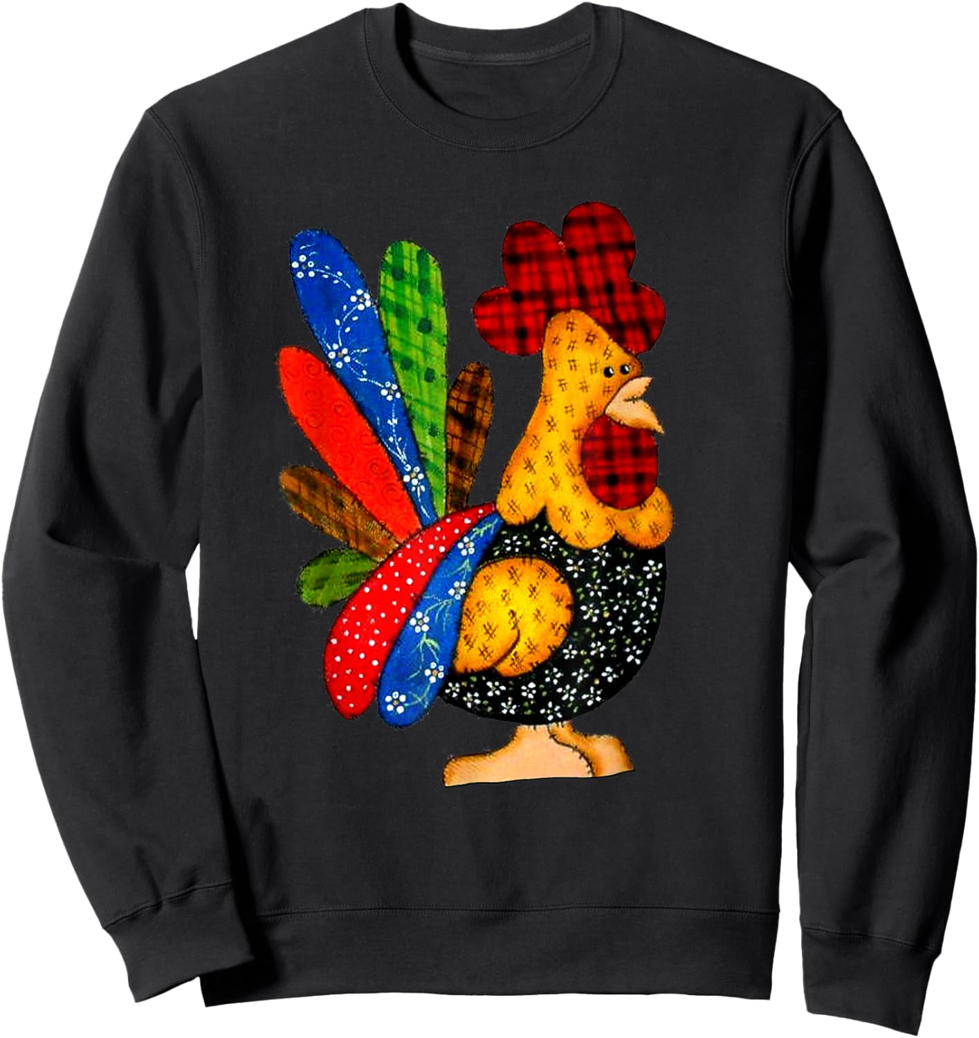 Quilting Chicken Funny Sewing Machine Sweatshirt - Sweatshirt | Black