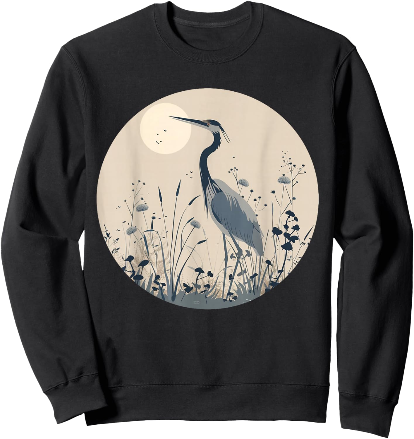 Nice Heron for Birds and Animals Lovers Sweatshirt - Sweatshirt | Black