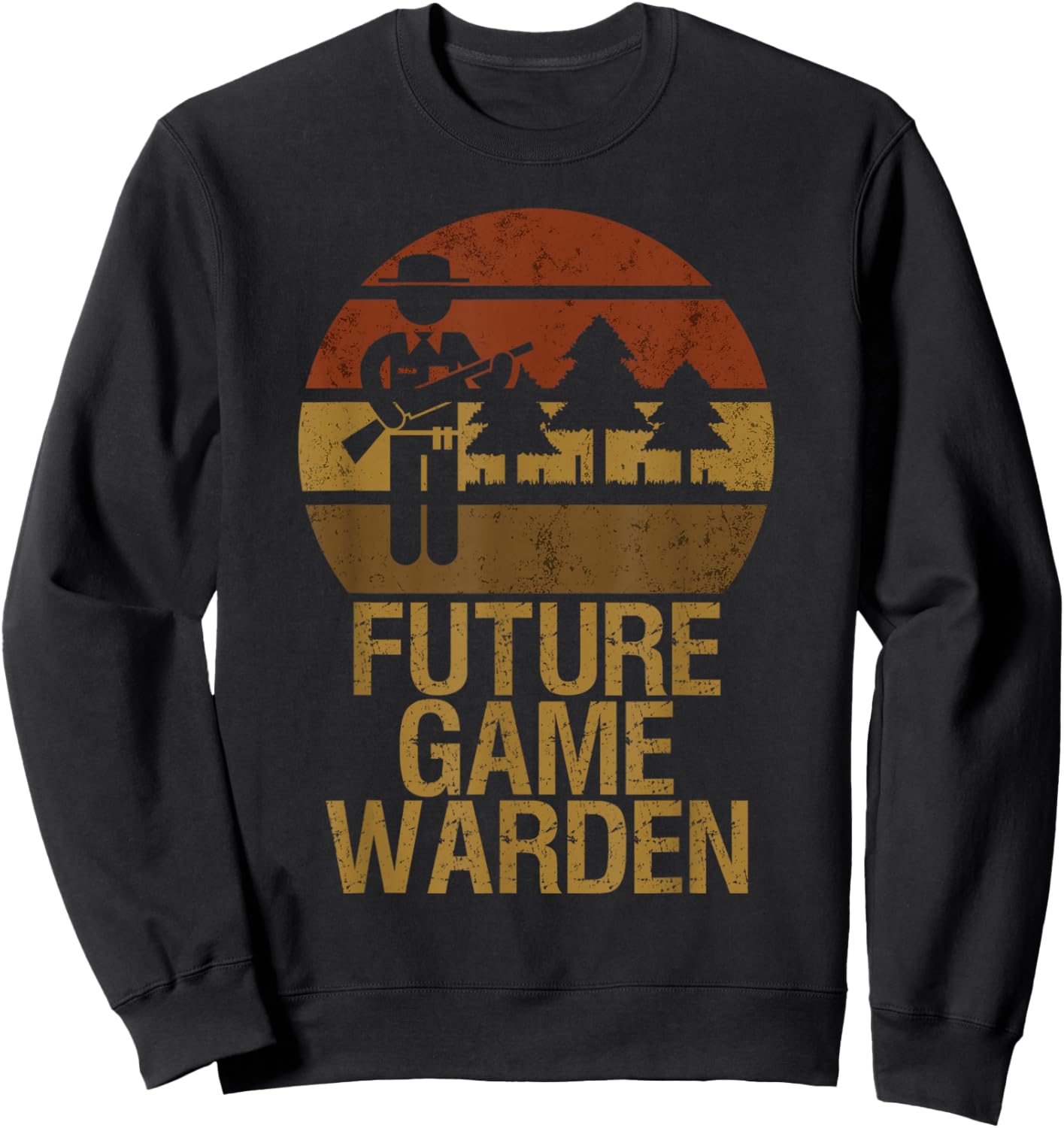 Future Game Warden Shirt Retro Funny Game Warden Outfit Sweatshirt - Sweatshirt | Black