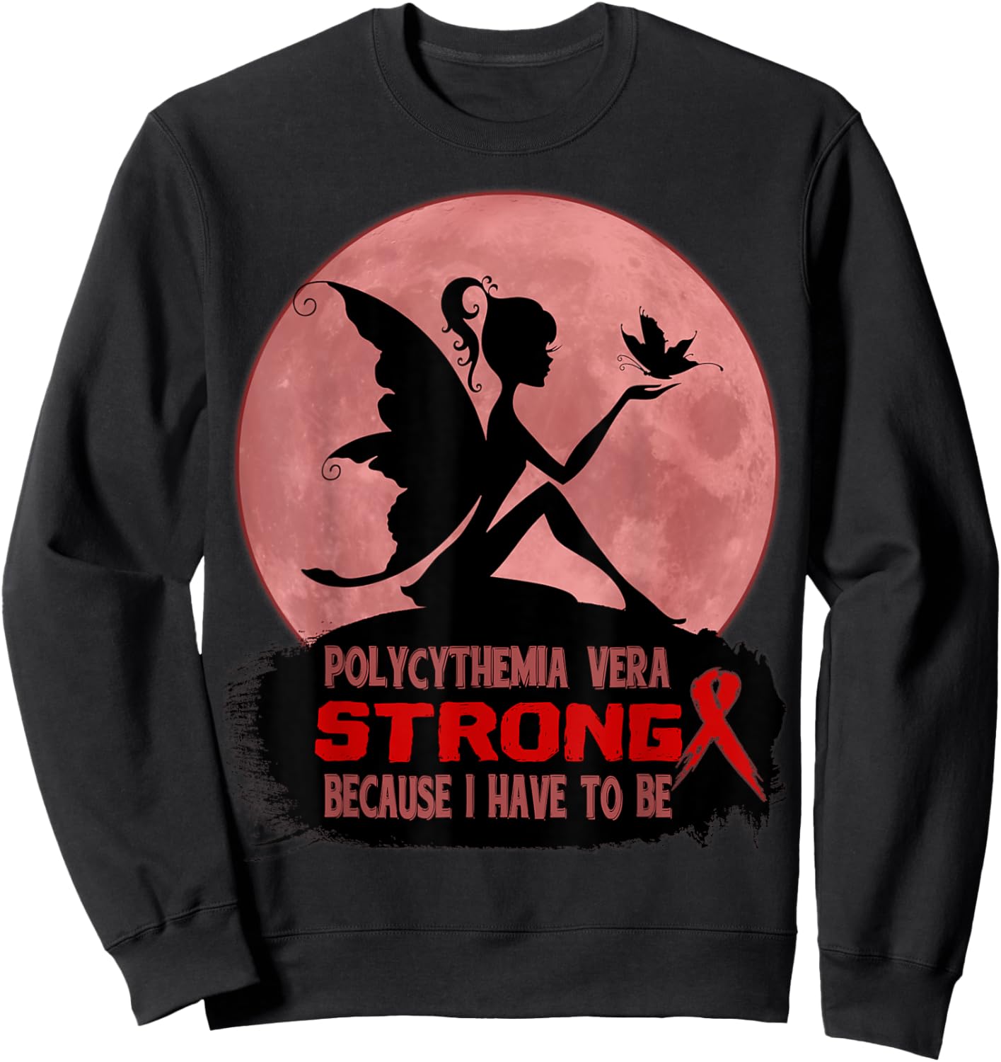 polycythemia vera Awareness designs -Adults Black Short Sleeve Modern Classic Small Sweatshirt - Sweatshirt | Black