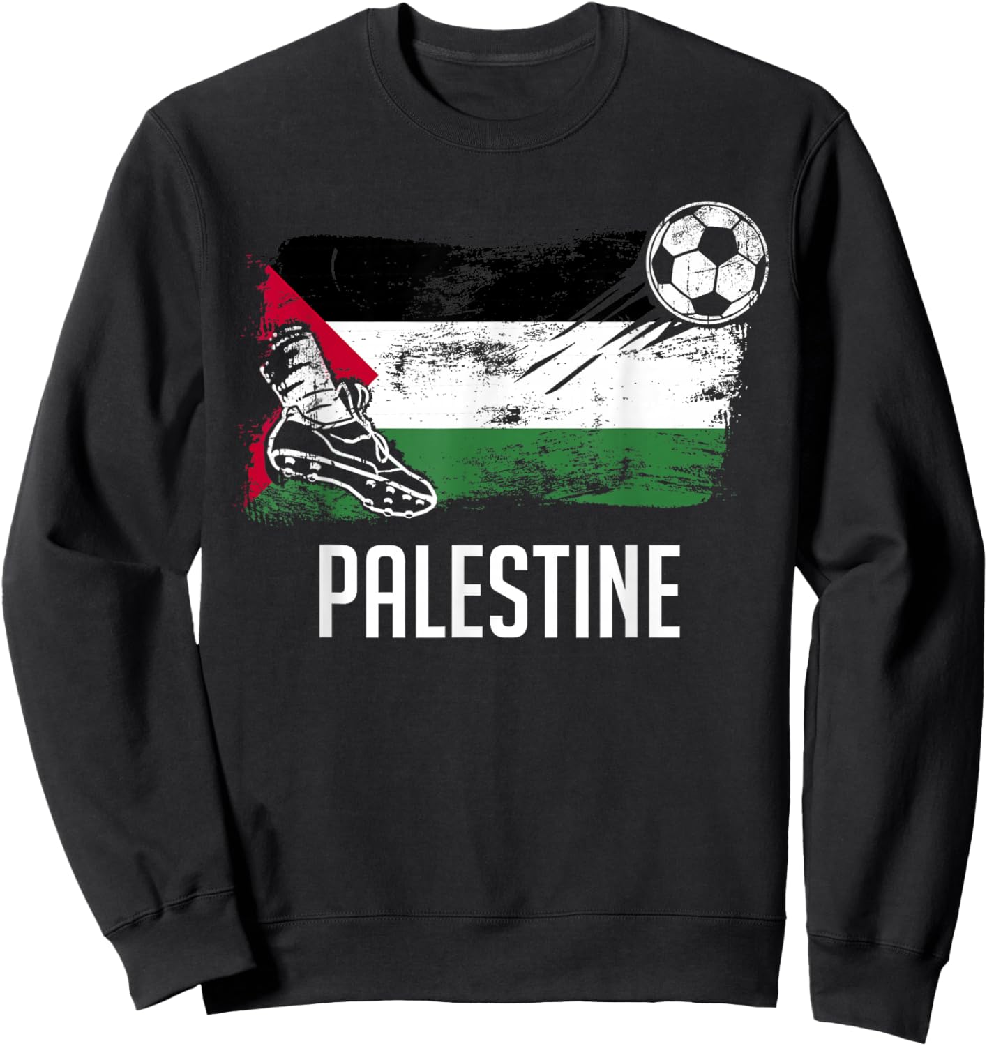 Palestine Flag Jersey Palestine Soccer Team Palestine Sweatshirt - Sweatshirt | Black