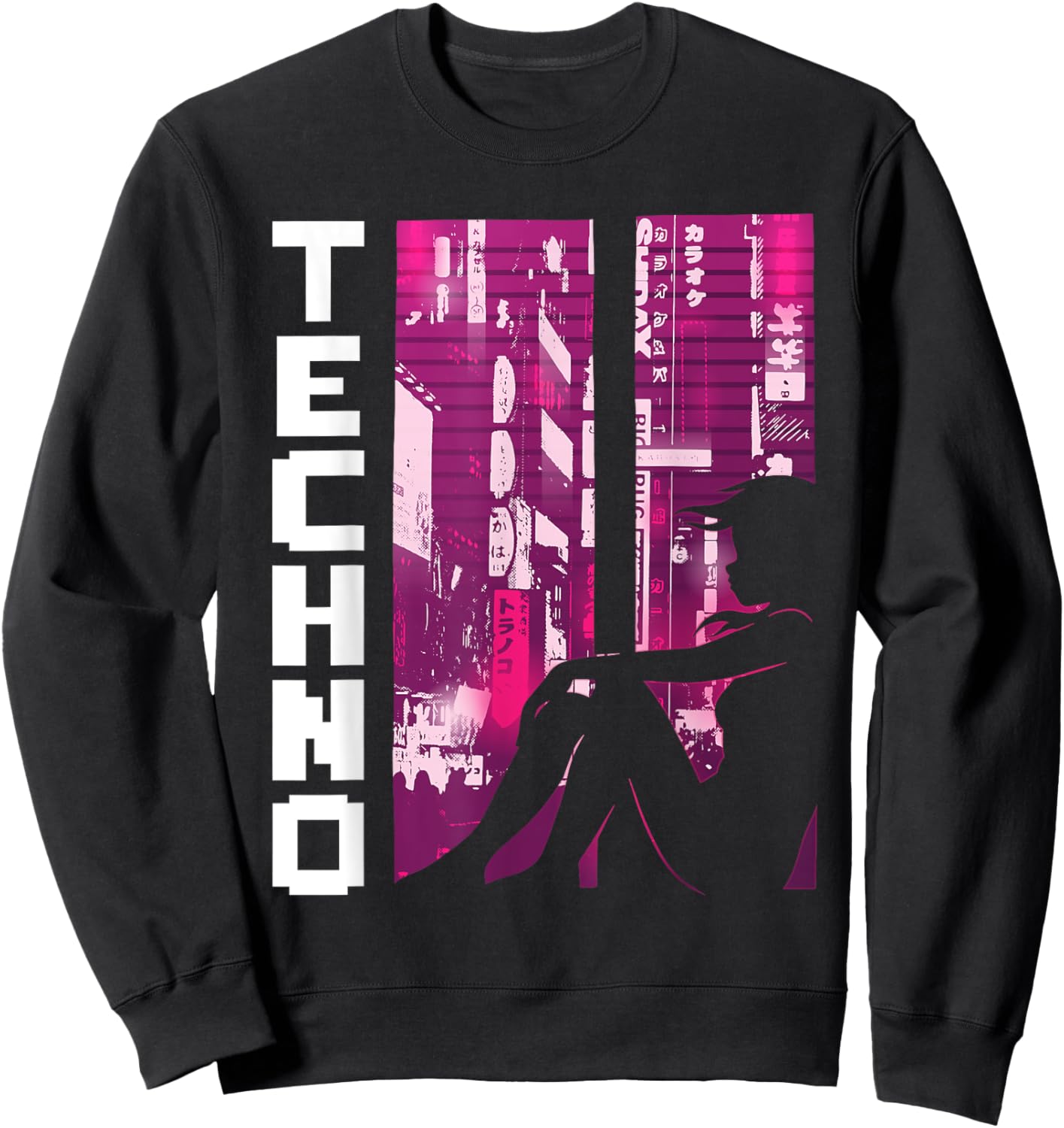 Techno Electronic Music Rave Festival Raver Sweatshirt - Sweatshirt | Black