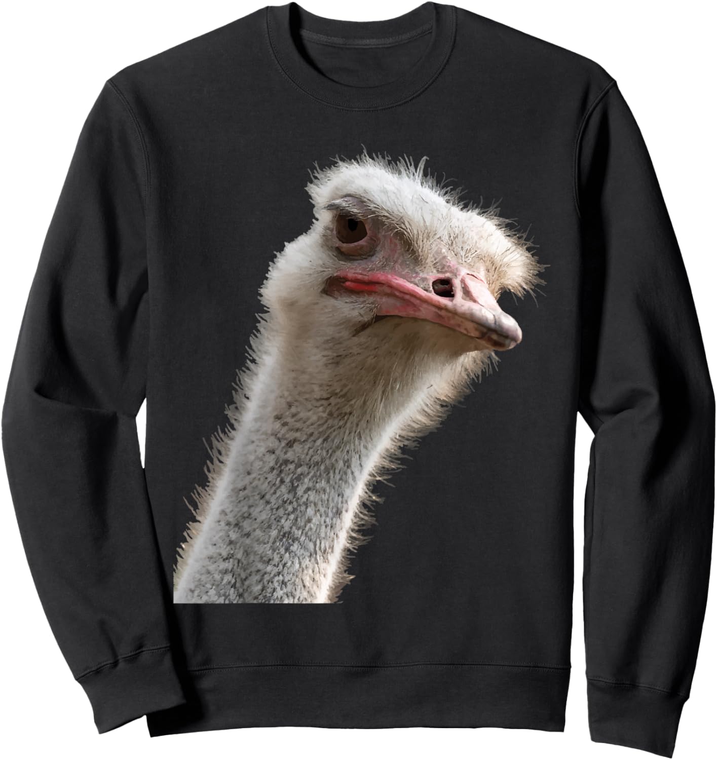 Funny Ostrich Face - Zookeeper Safari Animal Lover Sweatshirt - Sweatshirt | Black