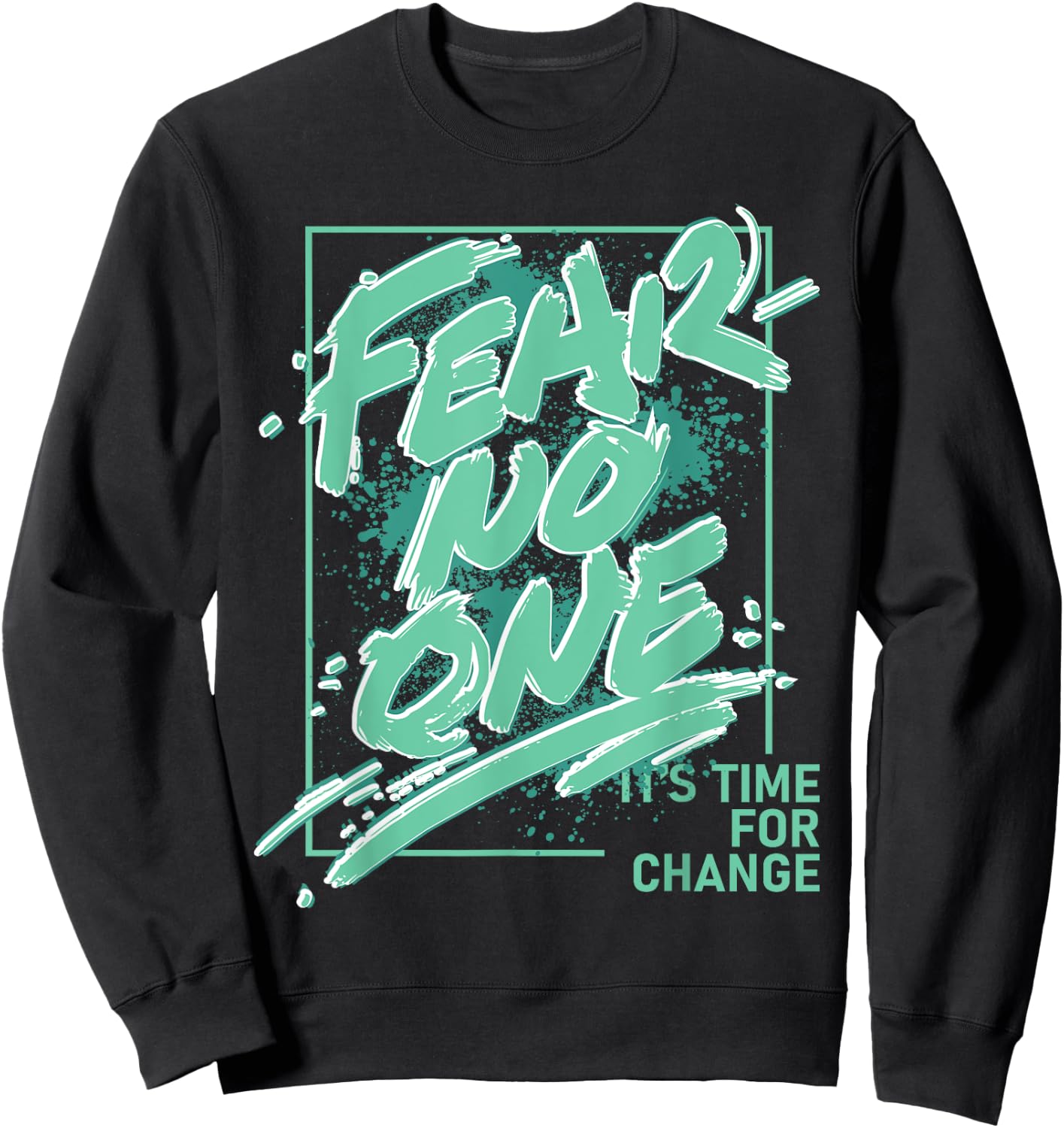 Fear No One Retro Green Glow 1s Matching Women Sweatshirt - Sweatshirt | Black