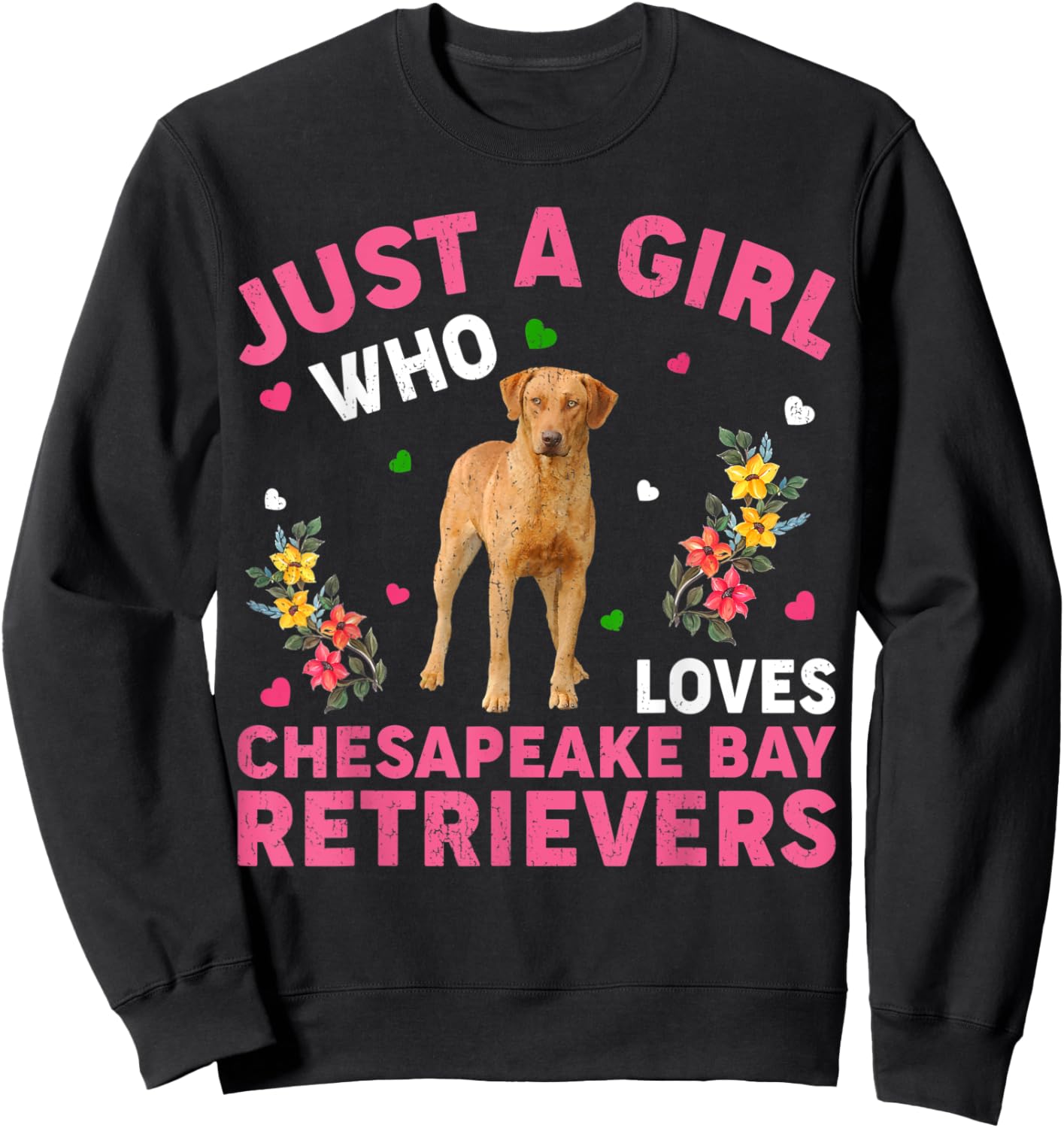Dog Lover Just A Girl Who Loves Chesapeake Bay Retrievers Sweatshirt - Sweatshirt | Black