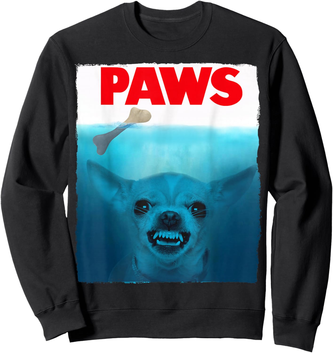 Chihuahua Dog Paws Cute Movie Poster Pet Funny Sweatshirt - Sweatshirt | Black