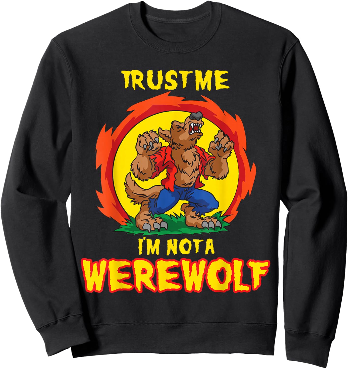 Trust Me I'am Not A Werewolf - Were Wolf Howling For Kids Sweatshirt - Sweatshirt | Black