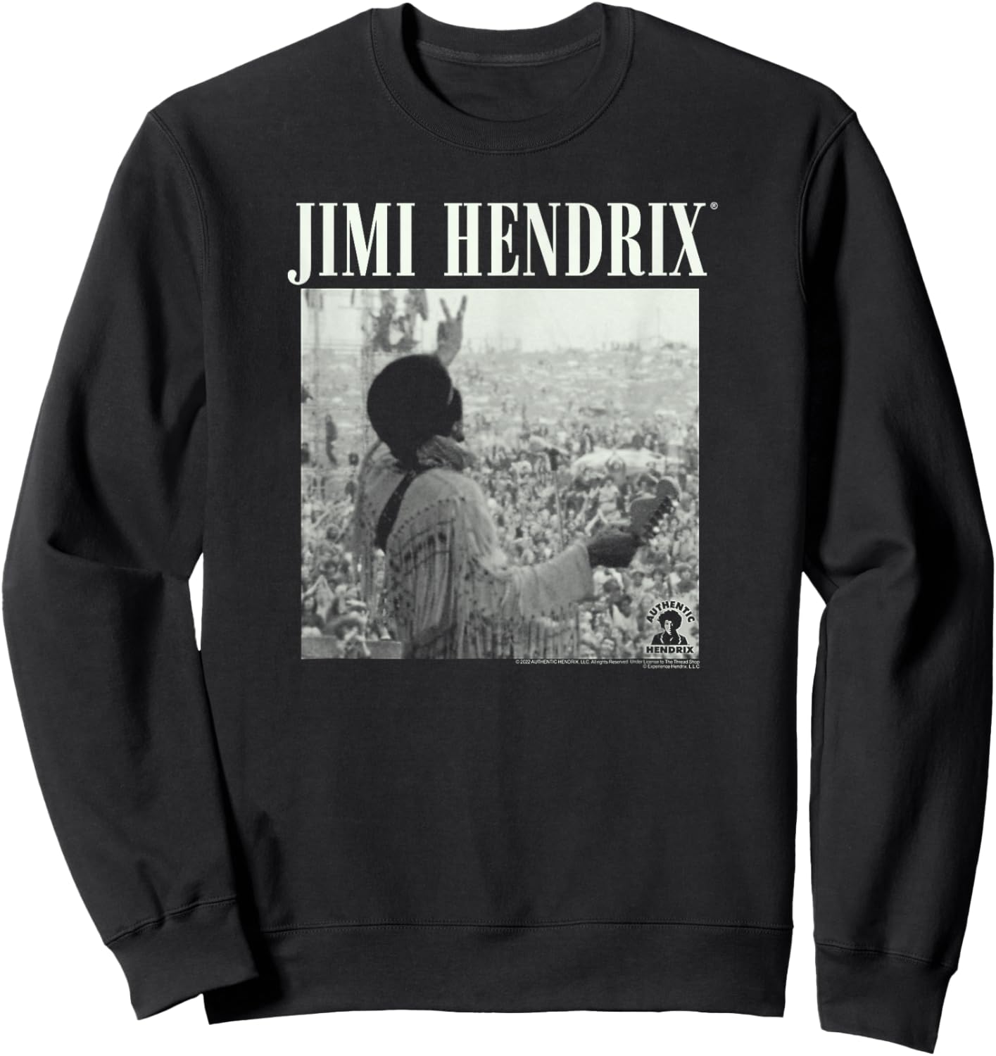 Jimi Hendrix Live at Woodstock Sweatshirt - Sweatshirt | Black