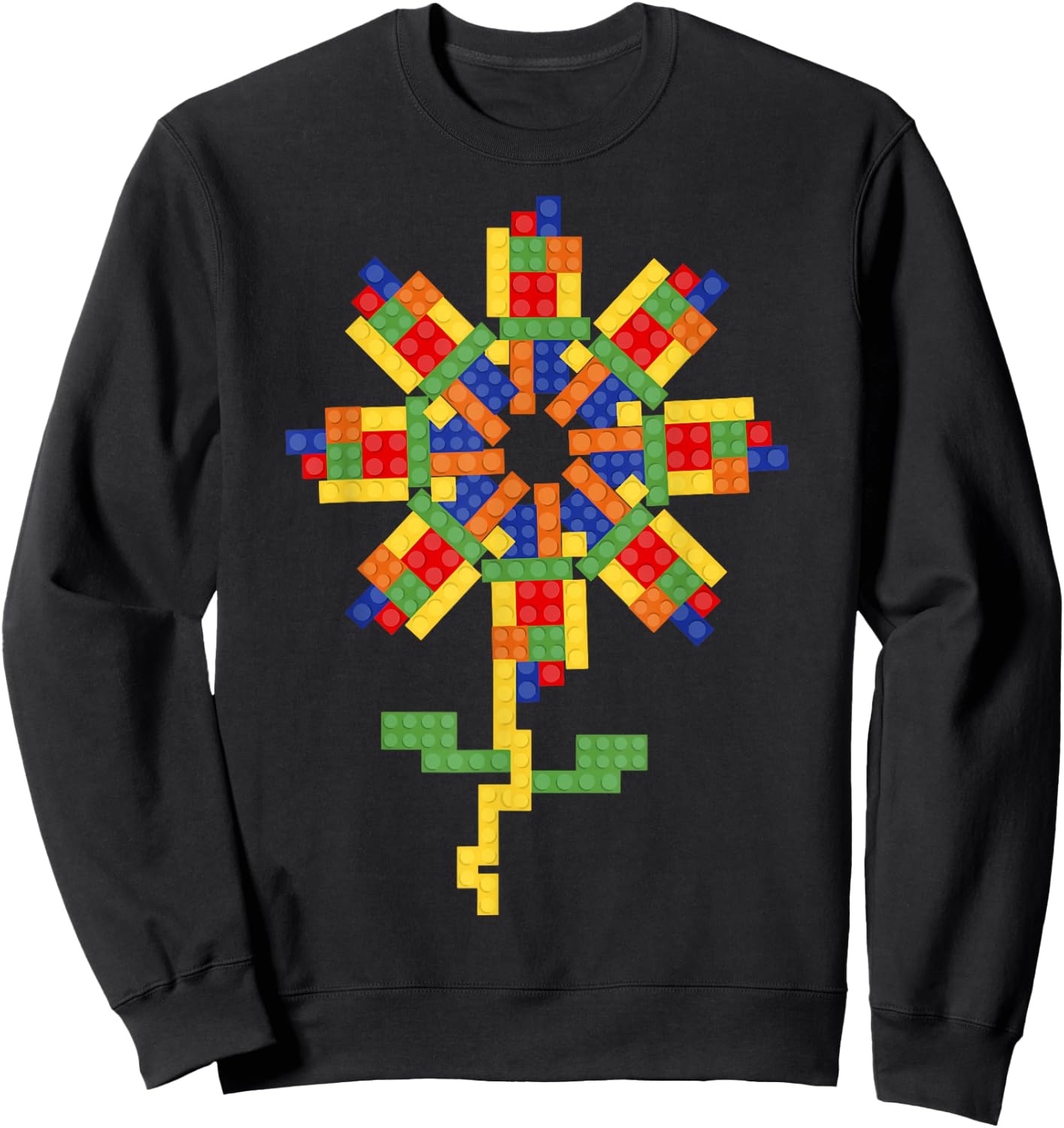 Master Builder Building Blocks Brick Flower Sweatshirt - Sweatshirt | Black