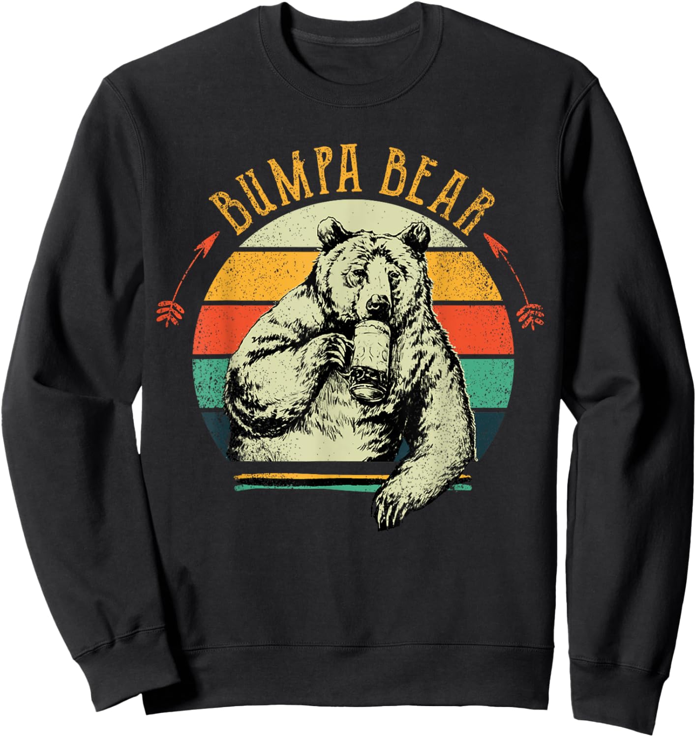 Vintage Bumpa Bear Shirt Funny Fathers Day Sweatshirt - Sweatshirt | Black